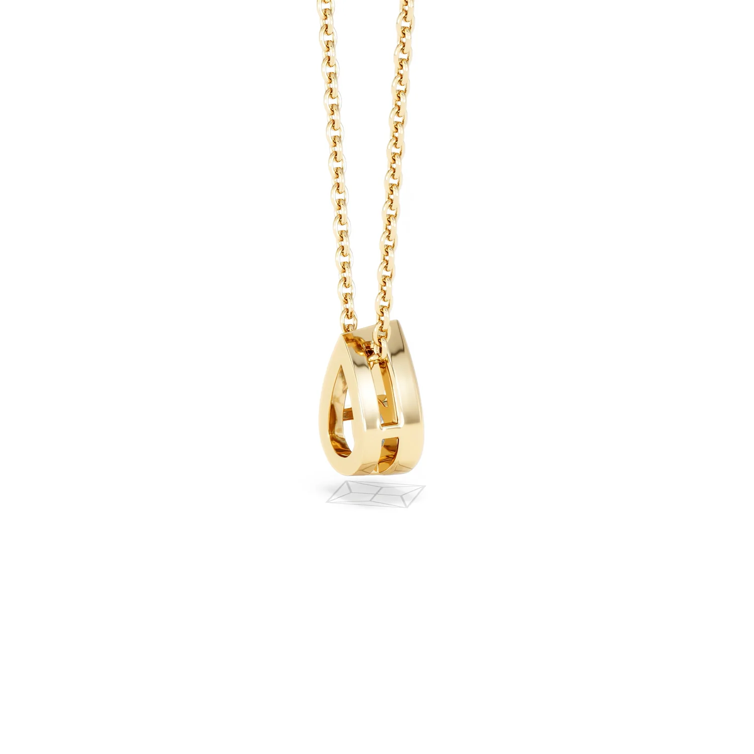 Teardrop Solitaire 0.25ct H/SI Round Cut Lab Grown Necklace in 18K Gold Vermeil - Image 36