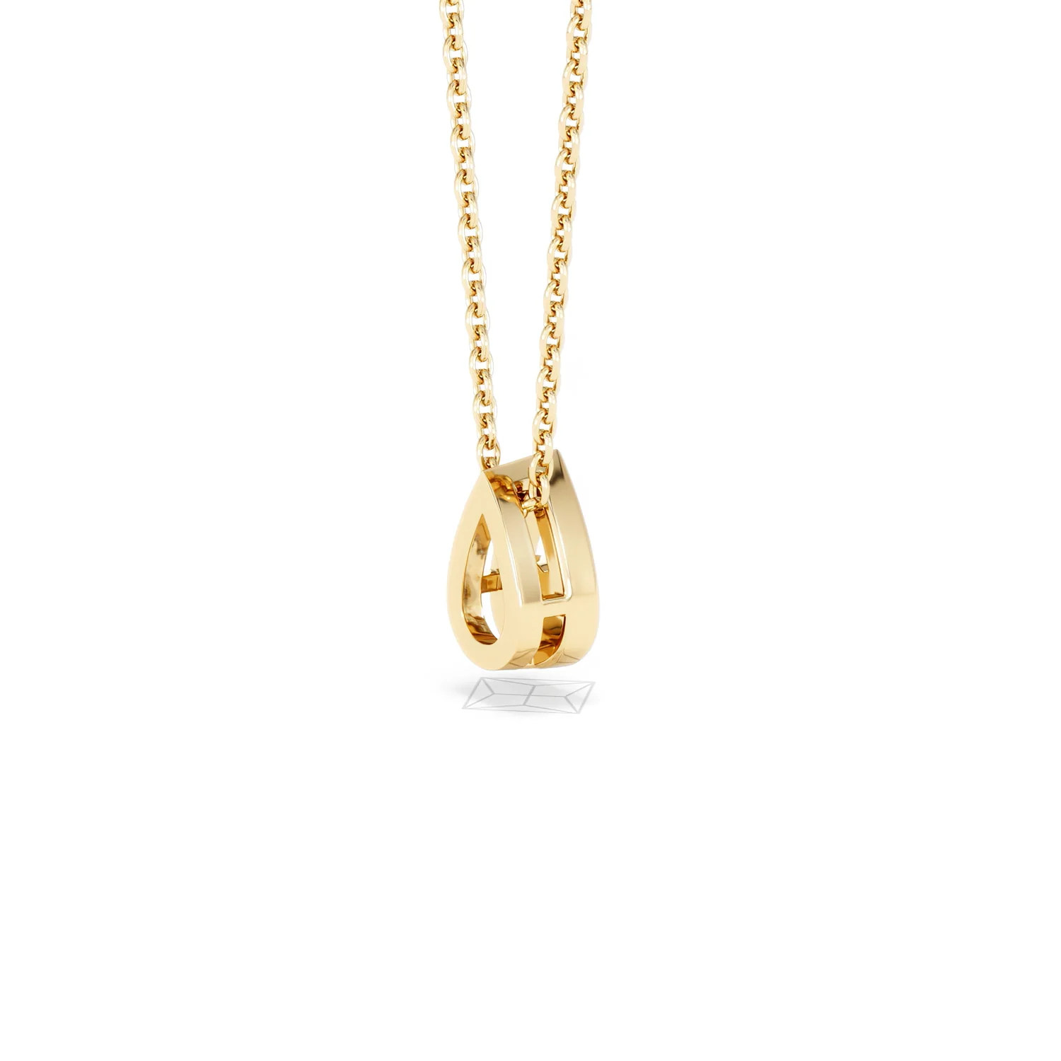 Teardrop Solitaire 0.25ct H/SI Round Cut Lab Grown Necklace in 18K Gold Vermeil - Image 37