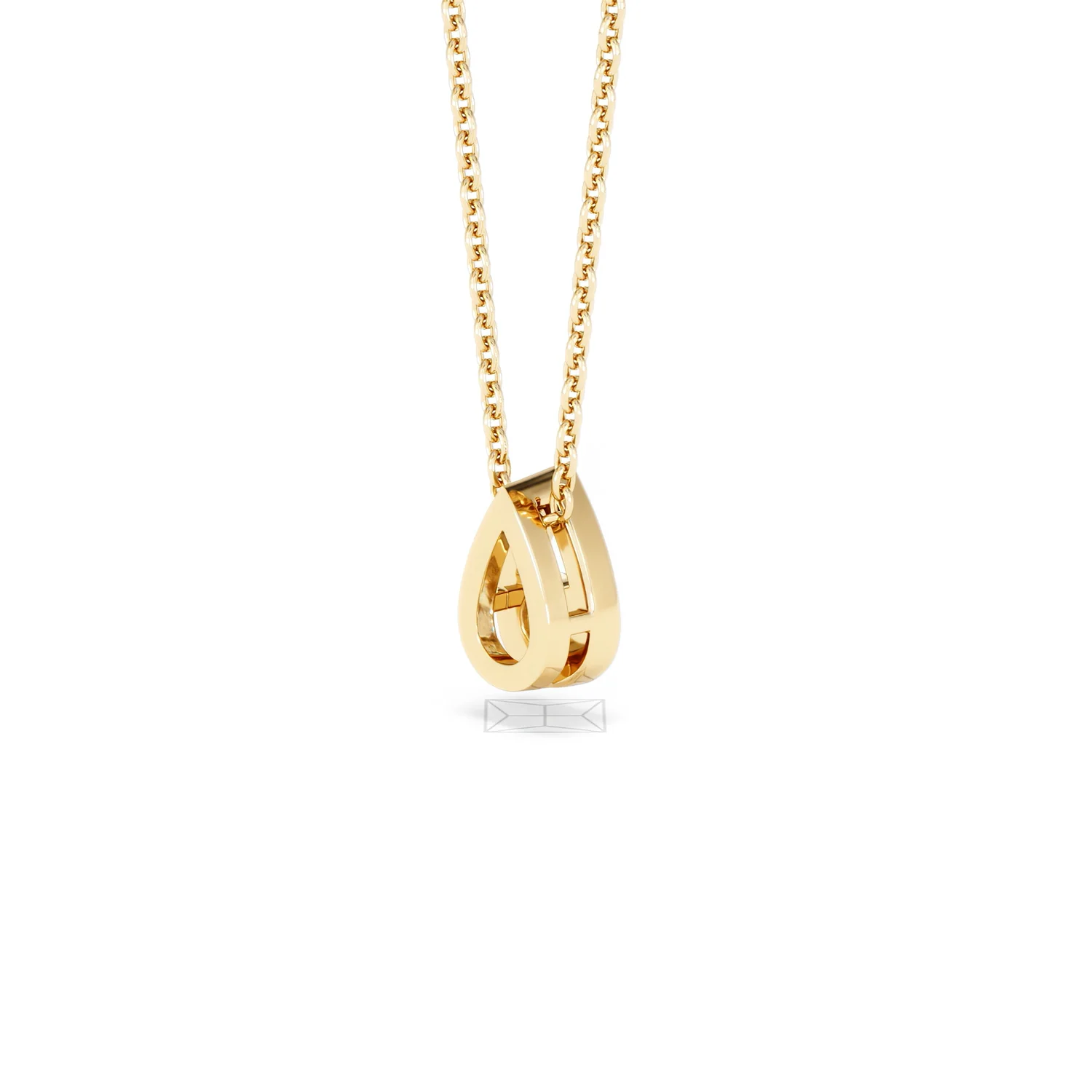 Teardrop Solitaire 0.25ct H/SI Round Cut Lab Grown Necklace in 18K Gold Vermeil - Image 39