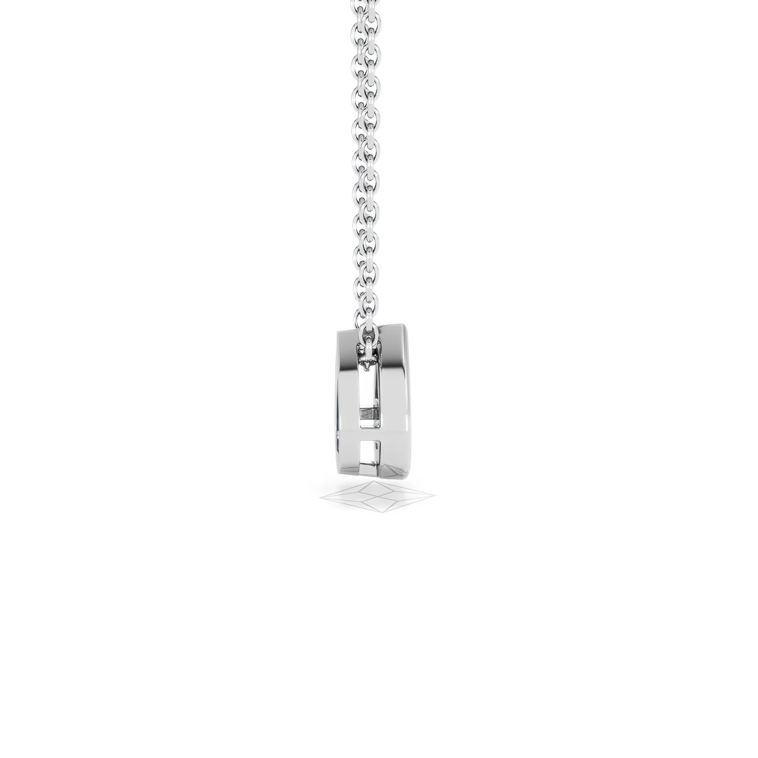 Teardrop Solitaire 0.25ct H/SI Round Cut Lab Grown Pendant Necklace in Sterling Silver - Image 30