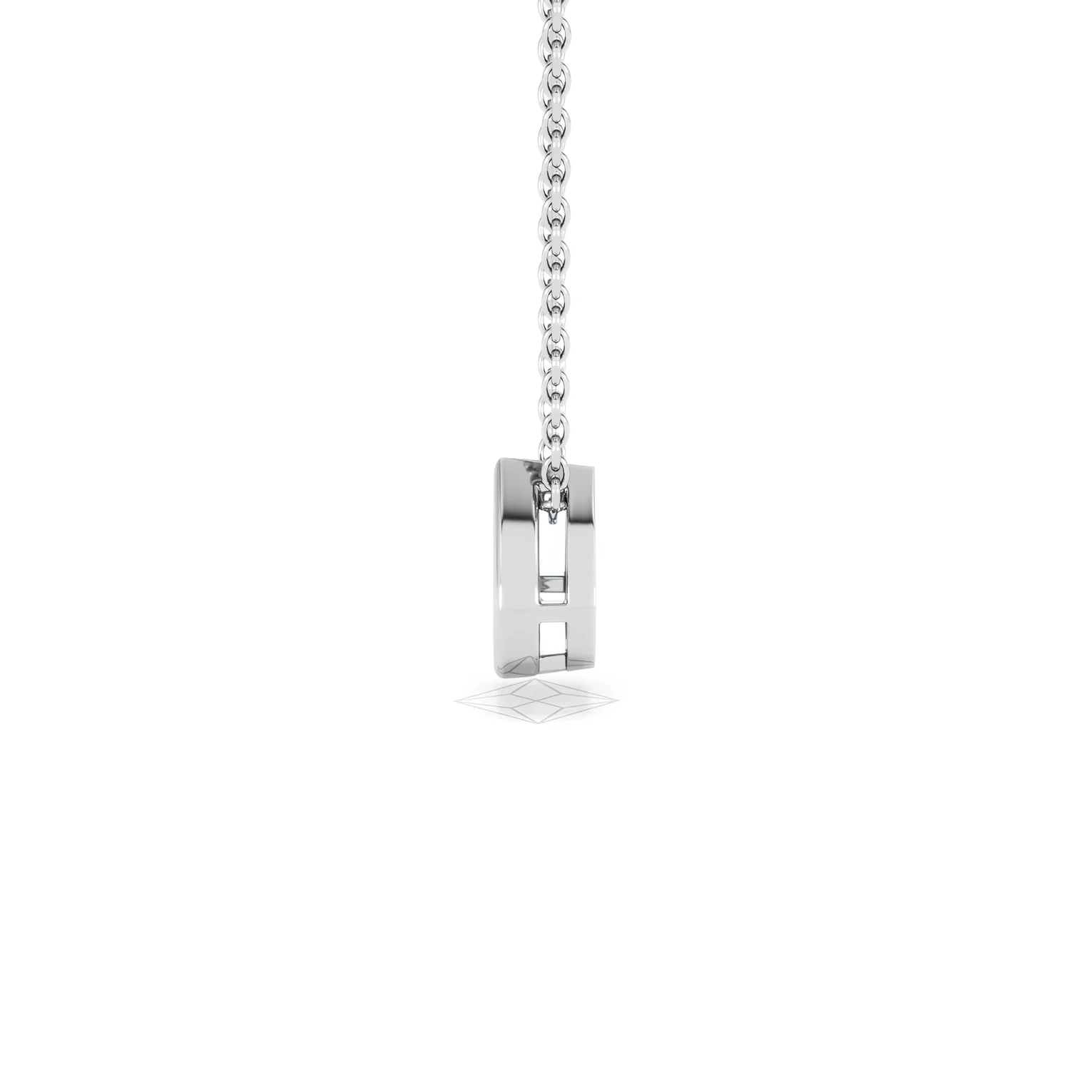 Teardrop Solitaire 0.25ct H/SI Round Cut Lab Grown Pendant Necklace in Sterling Silver - Image 69