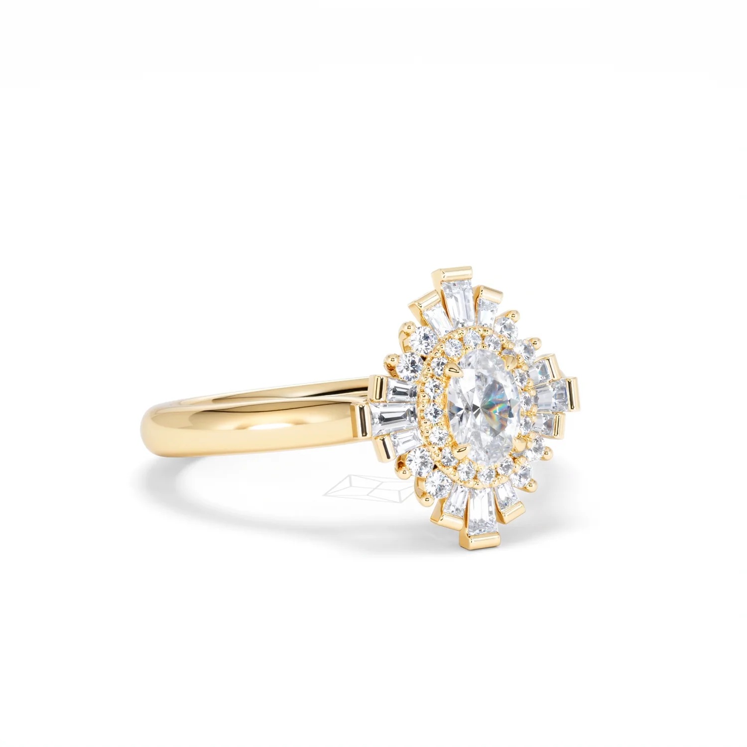 The Radiance Lab Diamond Ring 0.52ct H/SI Set in 18K Gold Vermeil - Image 16