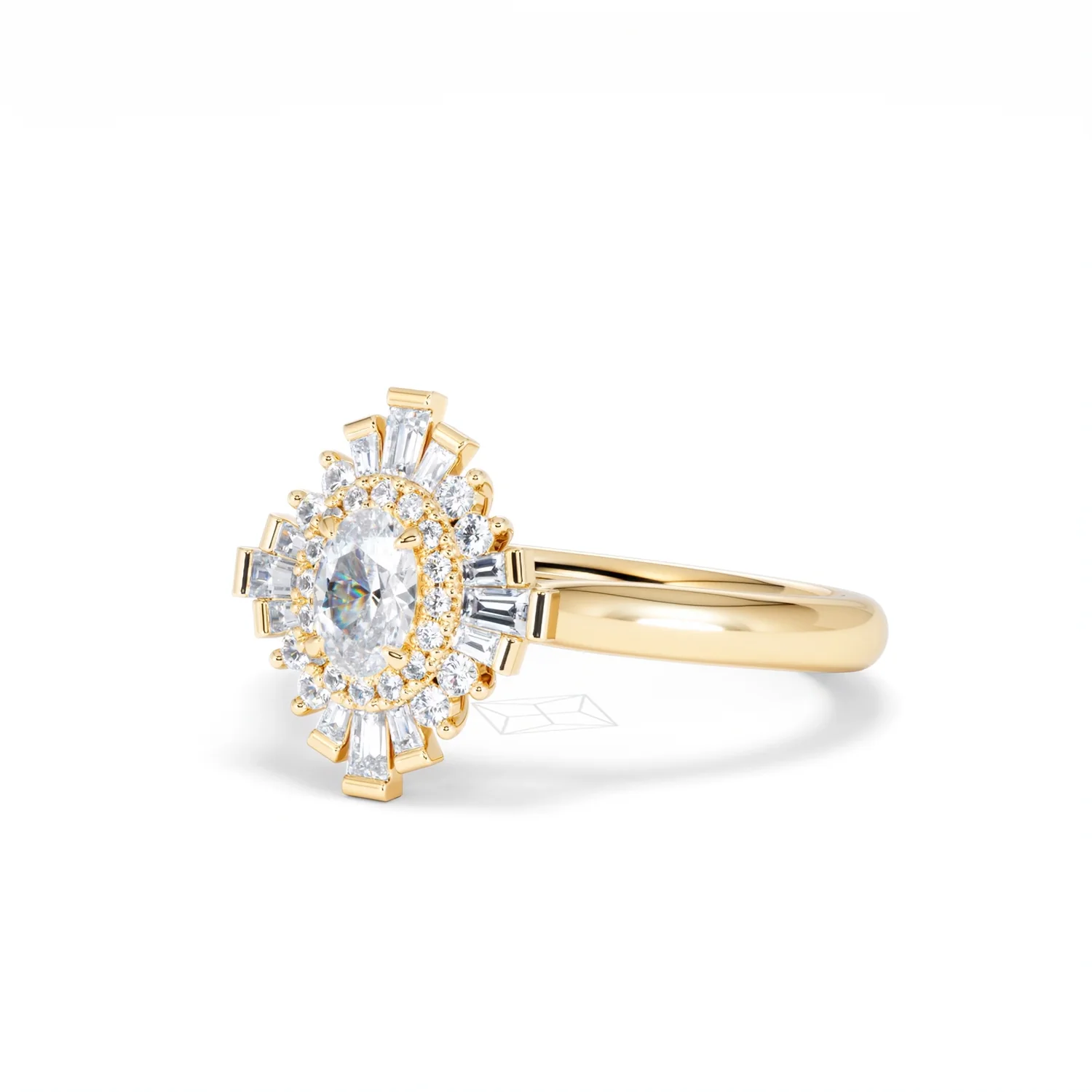 The Radiance Lab Diamond Ring 0.52ct H/SI Set in 18K Gold Vermeil - Image 83