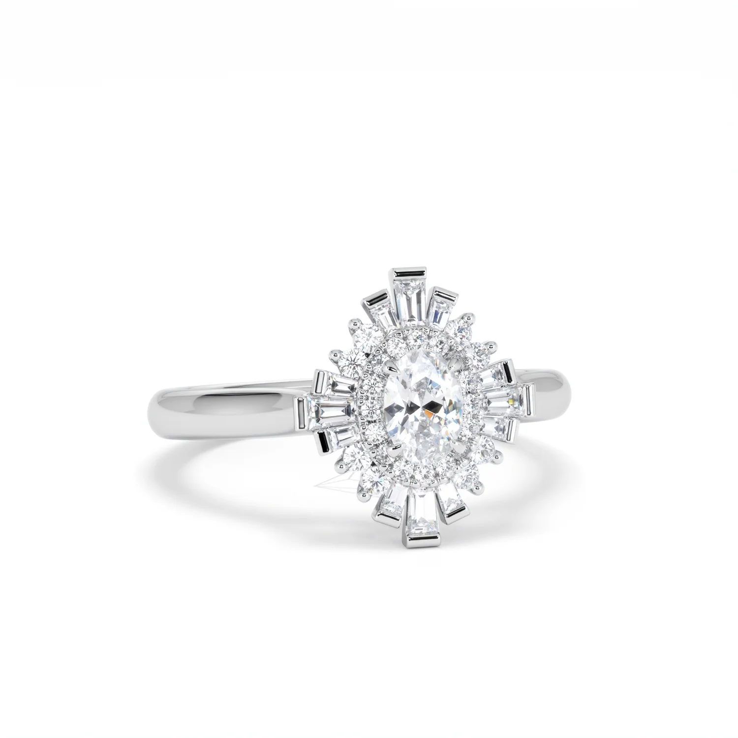 The Radiance Lab Diamond Ring 0.52ct H/SI Set in 925 Silver - Image 13