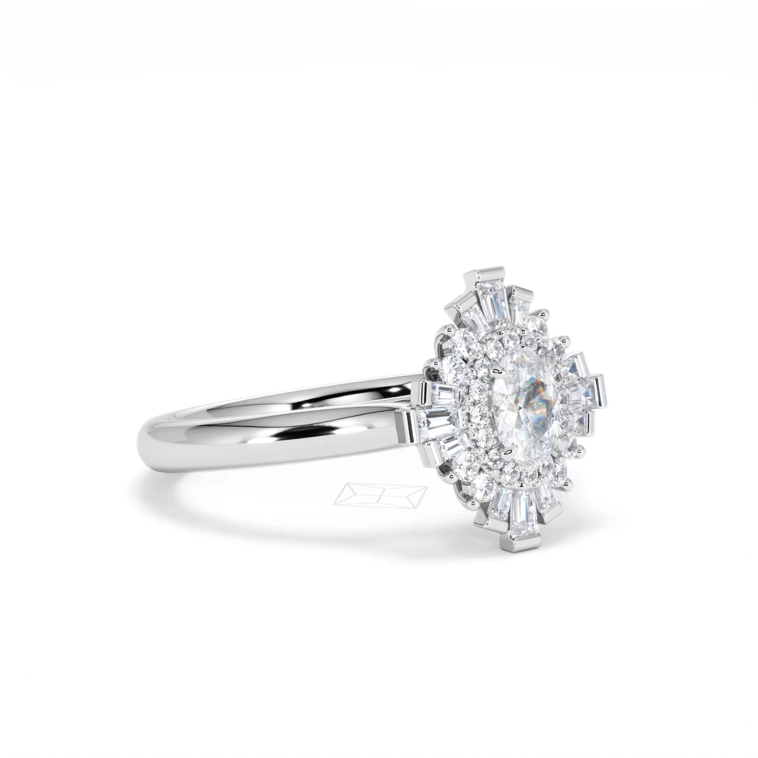 The Radiance Lab Diamond Ring 0.52ct H/SI Set in 925 Silver - Image 18