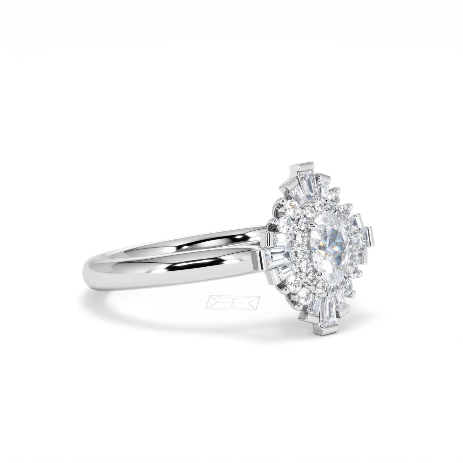 The Radiance Lab Diamond Ring 0.52ct H/SI Set in 925 Silver - Image 19