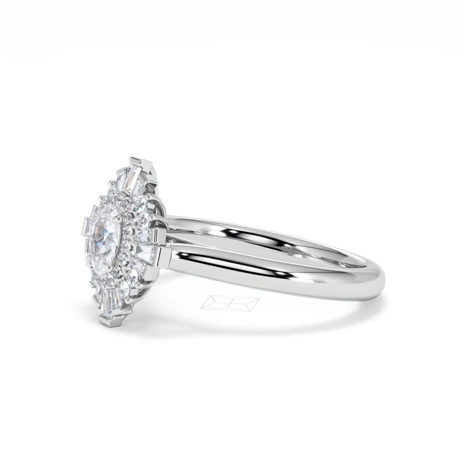 The Radiance Lab Diamond Ring 0.52ct H/SI Set in 925 Silver - Image 77