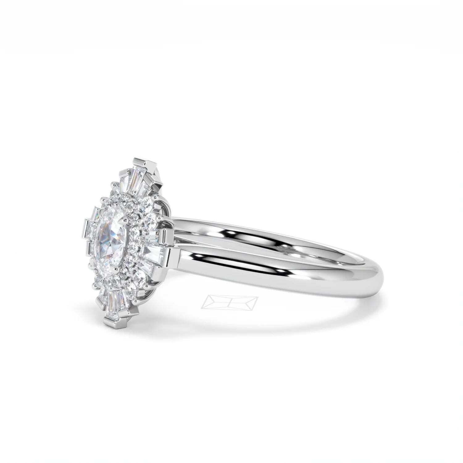 The Radiance Lab Diamond Ring 0.52ct H/SI Set in 925 Silver - Image 78