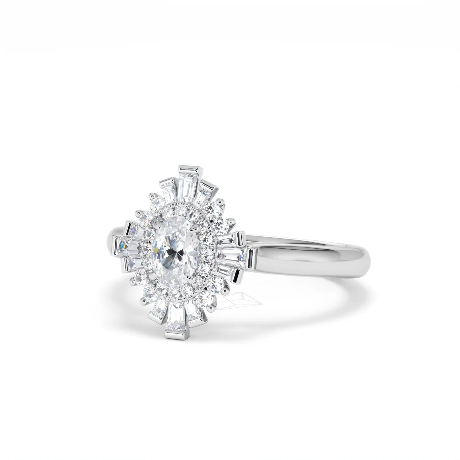 The Radiance Lab Diamond Ring 0.52ct H/SI Set in 925 Silver - Image 85