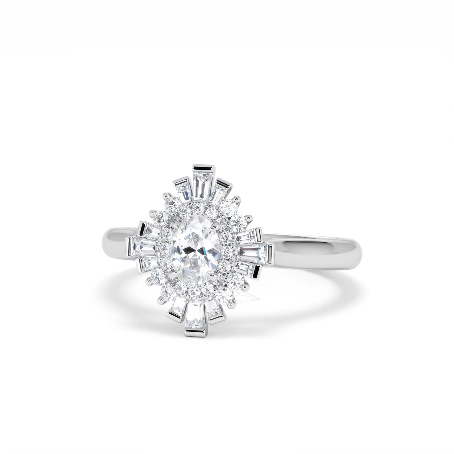 The Radiance Lab Diamond Ring 0.52ct H/SI Set in 925 Silver - Image 87