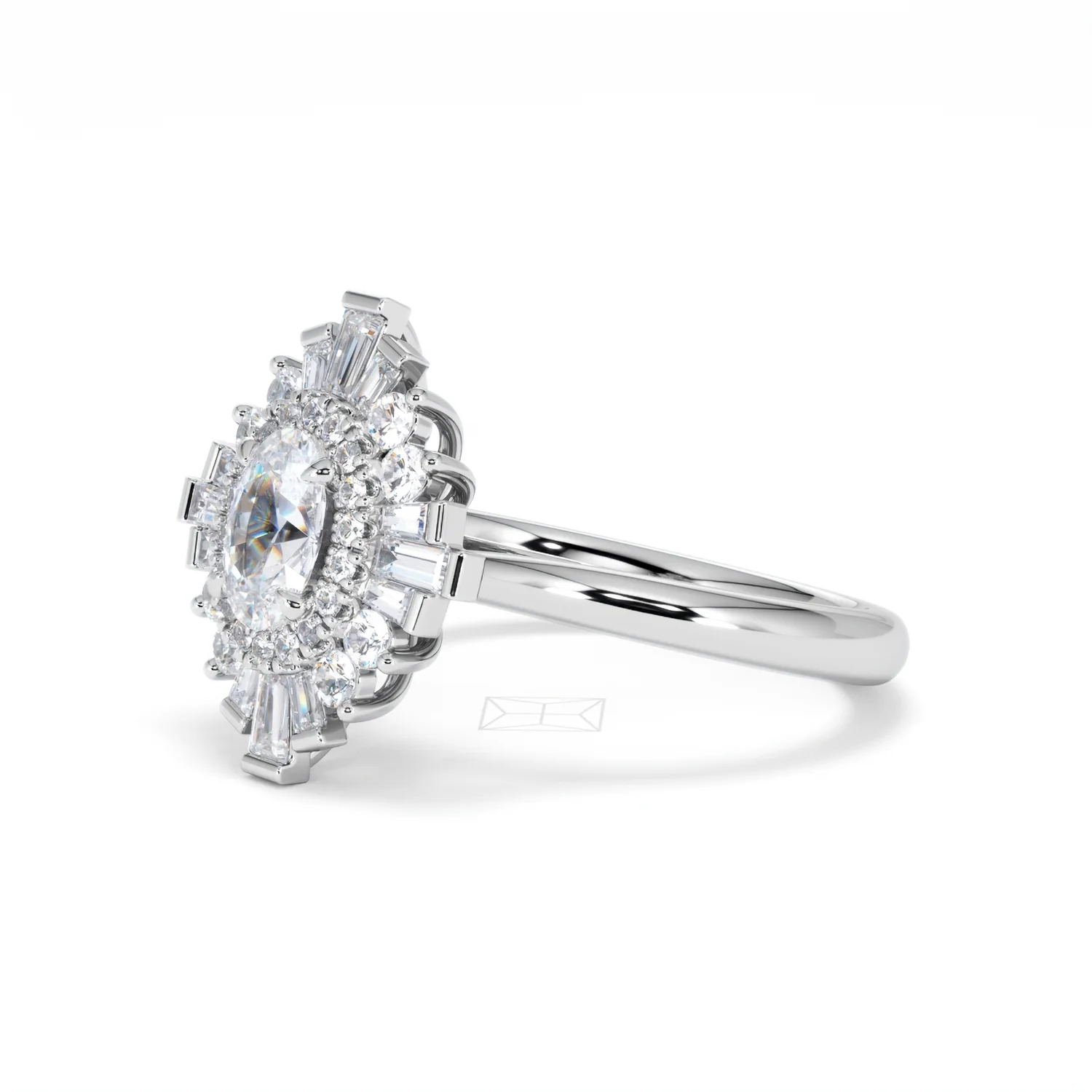 The Radiance Lab Diamond Ring 1.08ct H/SI Set in 9K White Gold - Image 79