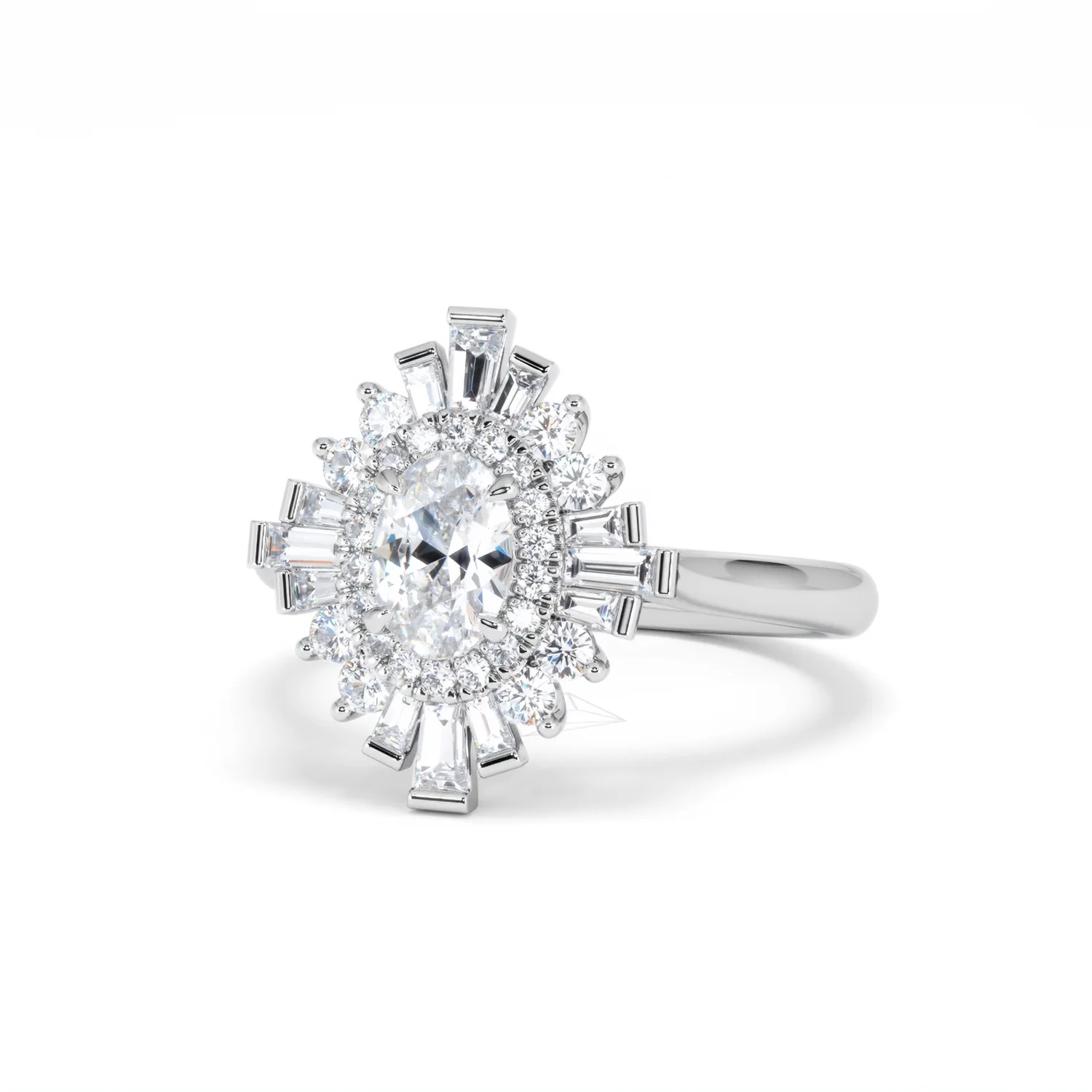 The Radiance Lab Diamond Ring 1.08ct H/SI Set in 9K White Gold - Image 86