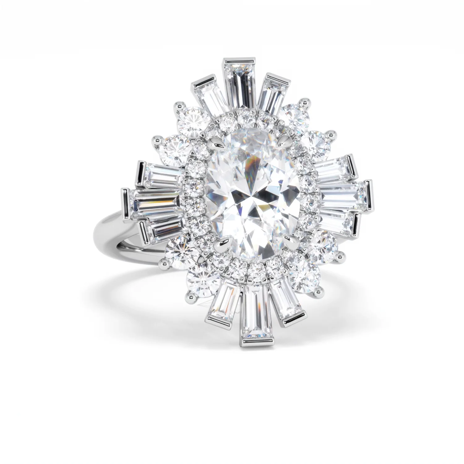 The Radiance Lab Diamond Ring 3.35ct H/SI Set in 18K White Gold - Image 12