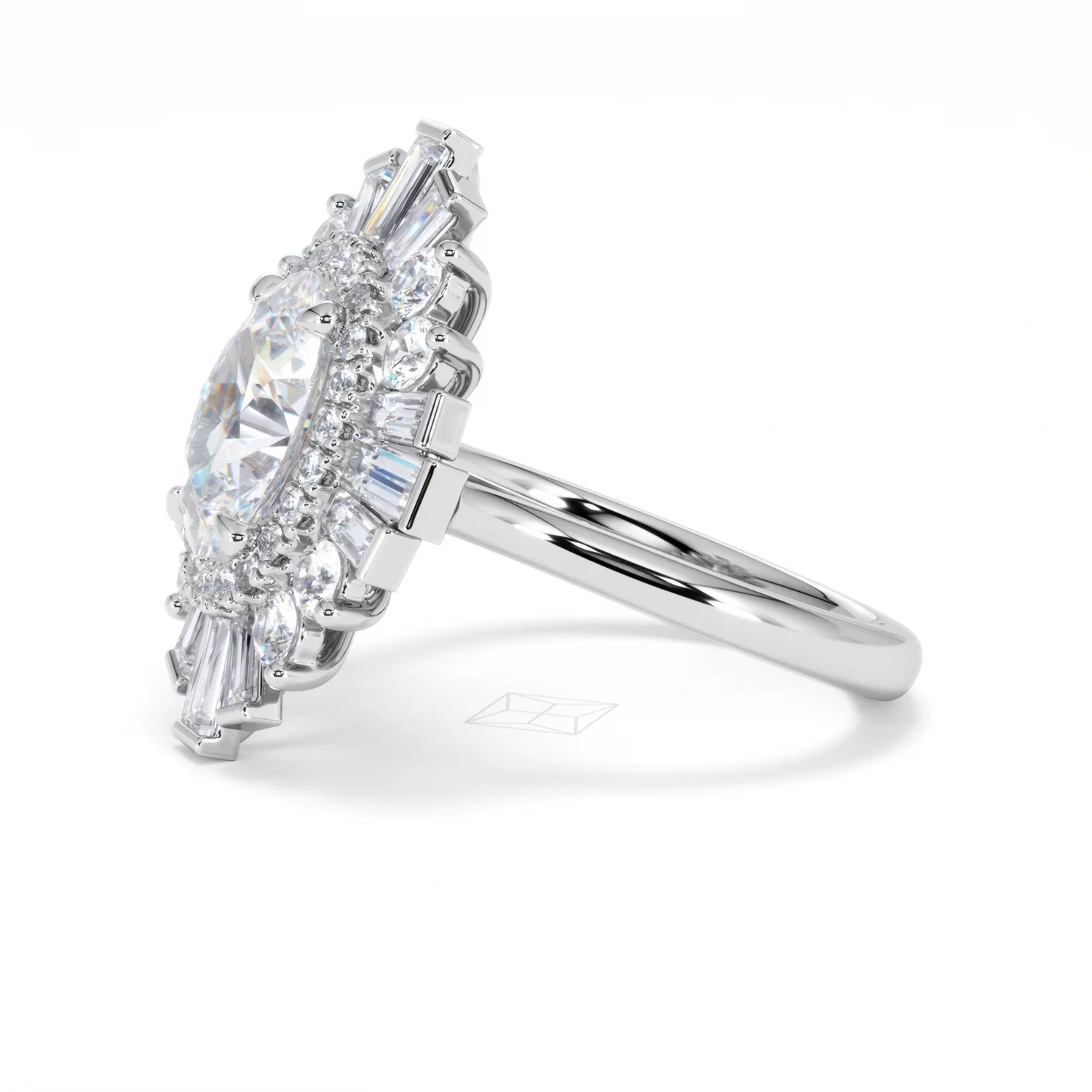 The Radiance Lab Diamond Ring 3.35ct H/SI Set in 18K White Gold - Image 75