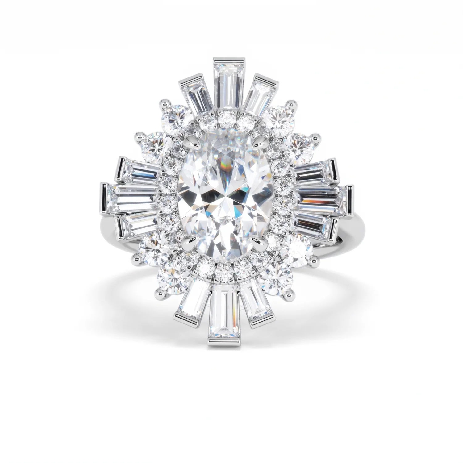 The Radiance Lab Diamond Ring 3.35ct H/SI Set in 18K White Gold - Image 89