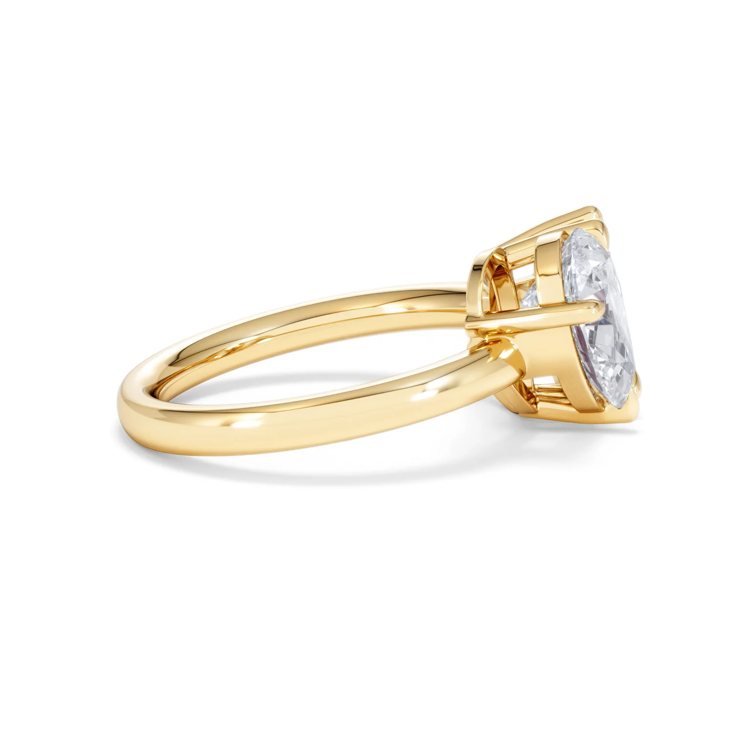 Toi Et Moi 1.50ct Pear Lab Diamond and 2.60ct Pear Lab Ruby Engagement Ring in 18K Yellow Gold - Image 29