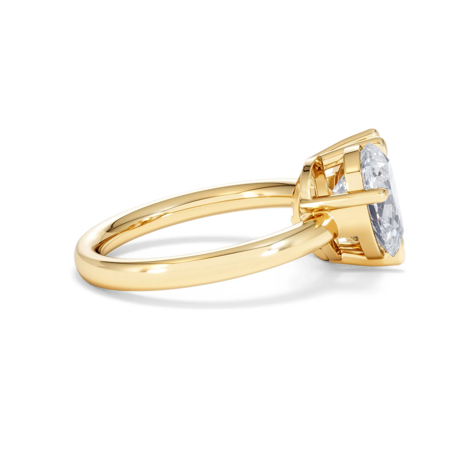 Toi Et Moi 1.50ct Pear Lab Diamond and 2.60ct Pear Lab Sapphire Engagement Ring in 18K Yellow Gold - Image 29