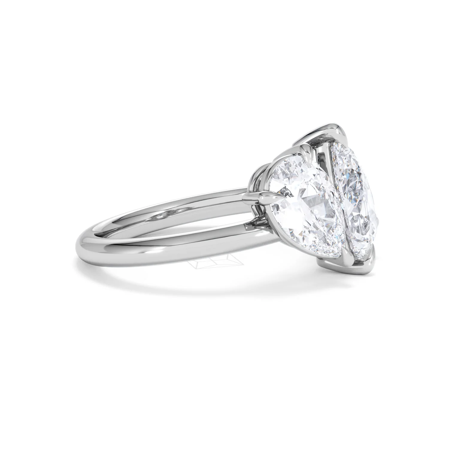 Toi Et Moi 3.00ct Pear Cut Lab Diamond Engagement Ring in Platinum - Image 22