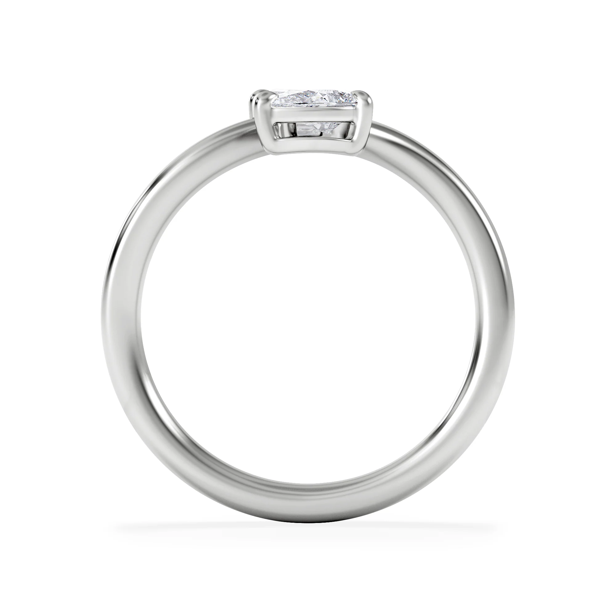 Toi et Moi Emerald and Pear Cut Lab Diamond Ring 0.50ct F/VS in 925 Silver - Image 3