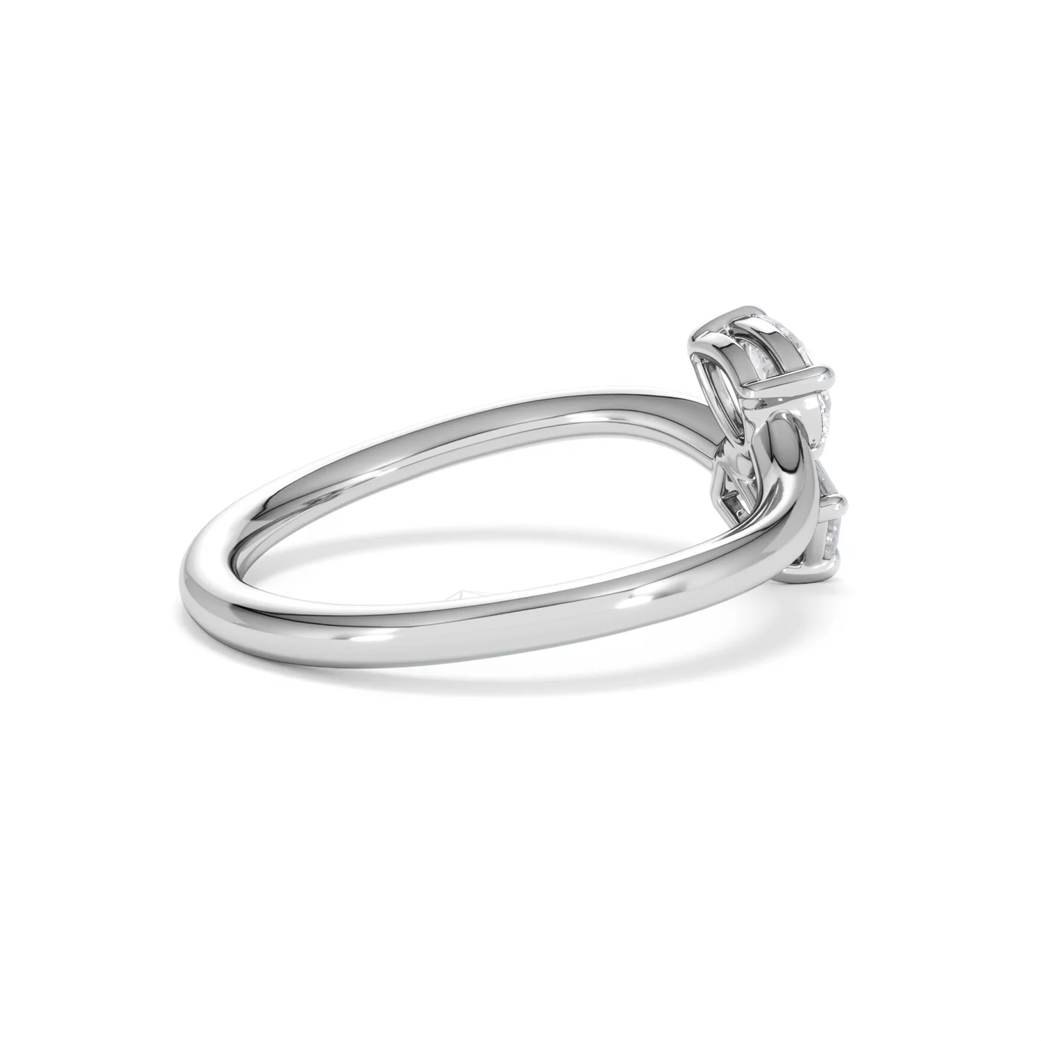 Toi et Moi Emerald and Pear Cut Lab Diamond Ring 0.50ct F/VS in 925 Silver - Image 35