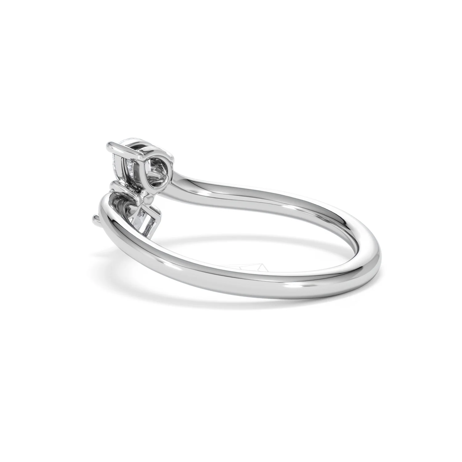 Toi et Moi Emerald and Pear Cut Lab Diamond Ring 0.50ct F/VS in 925 Silver - Image 62