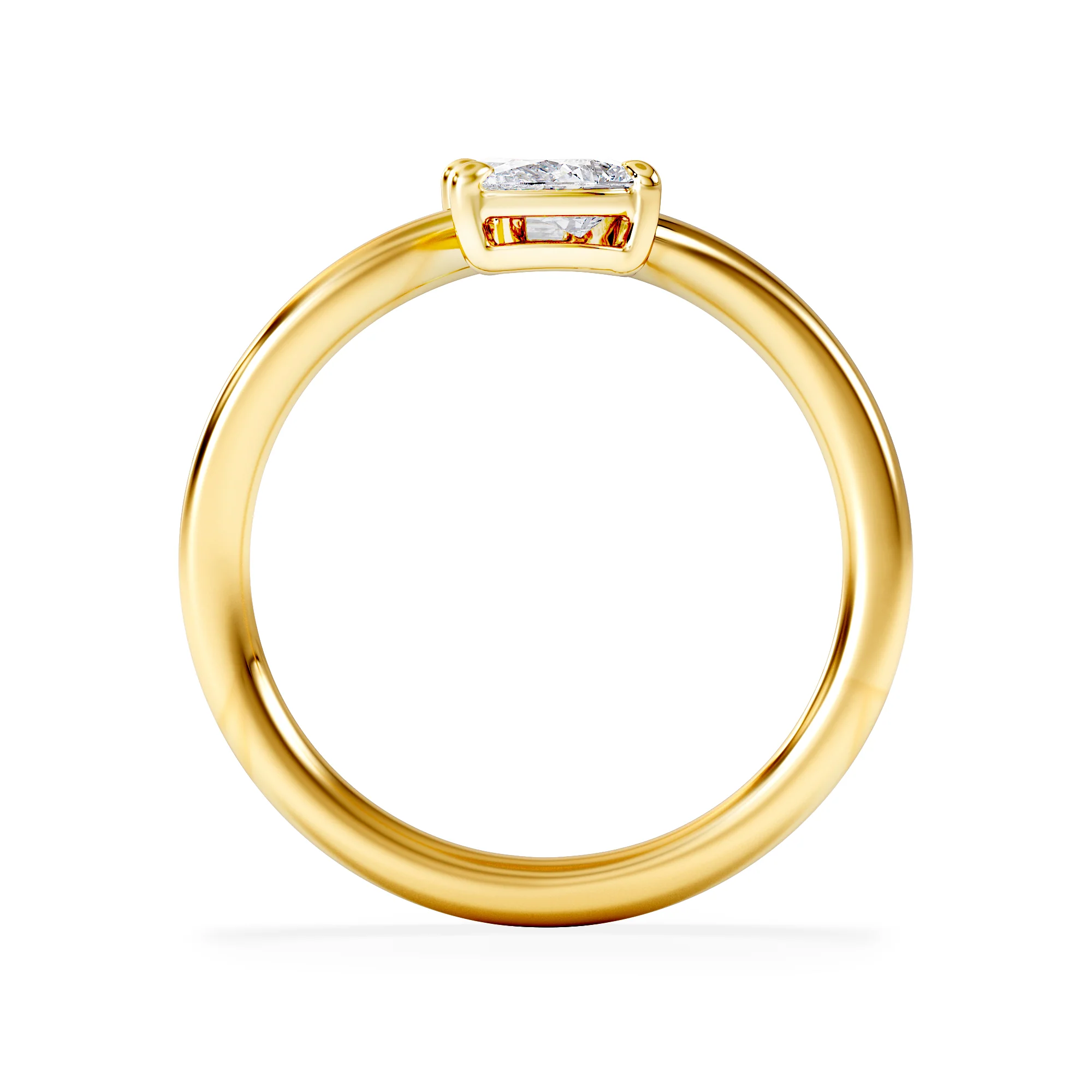 Toi et Moi Emerald and Pear Cut Lab Diamond Ring 0.50ct F/VS in 9K Gold - Image 3