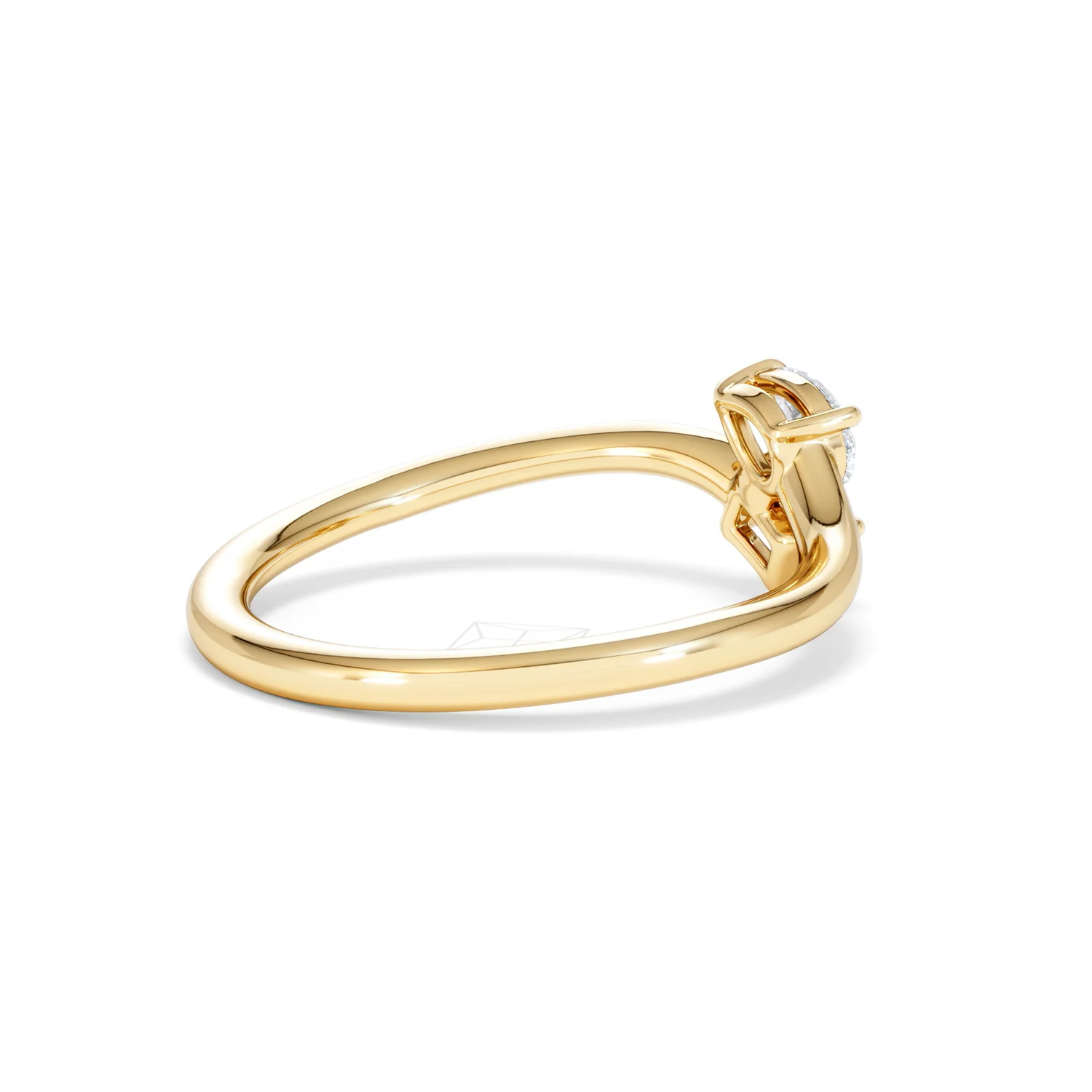 Toi et Moi Emerald and Pear Cut Lab Diamond Ring 0.50ct in F/VS 18K Gold Vermeil - Image 36