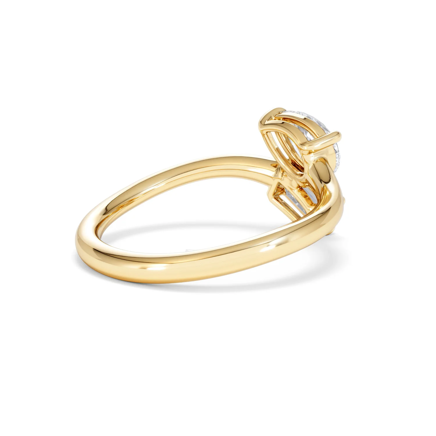 Toi et Moi Emerald and Pear Cut Lab Diamond Ring 1.00ct F/VS in 9K Gold - Image 38