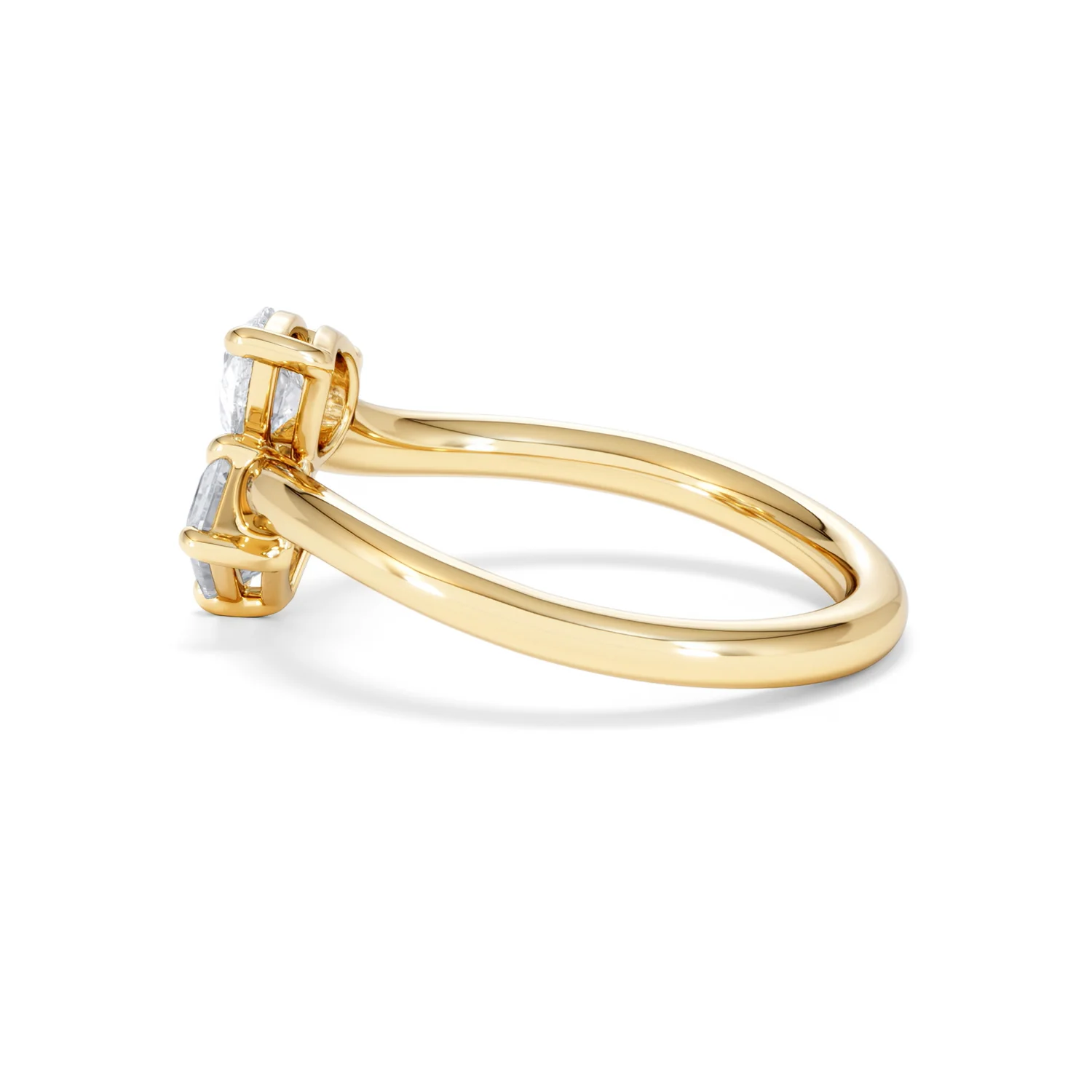 Toi et Moi Emerald and Pear Cut Lab Diamond Ring 1.00ct F/VS in 9K Gold - Image 67