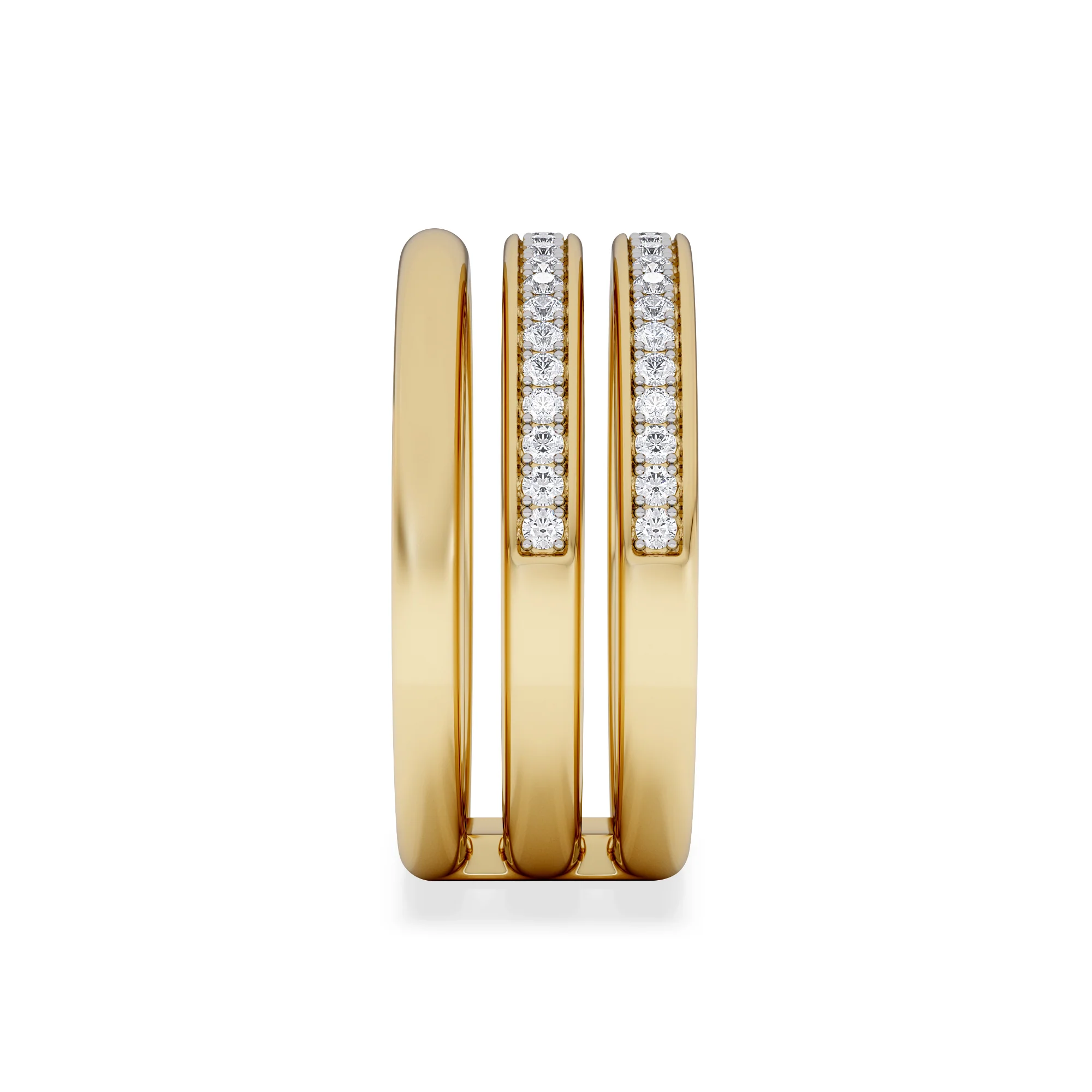 Trinity Curve 0.20ct Lab Diamond Stacking Ring in 18K Gold Vermeil - Image 5