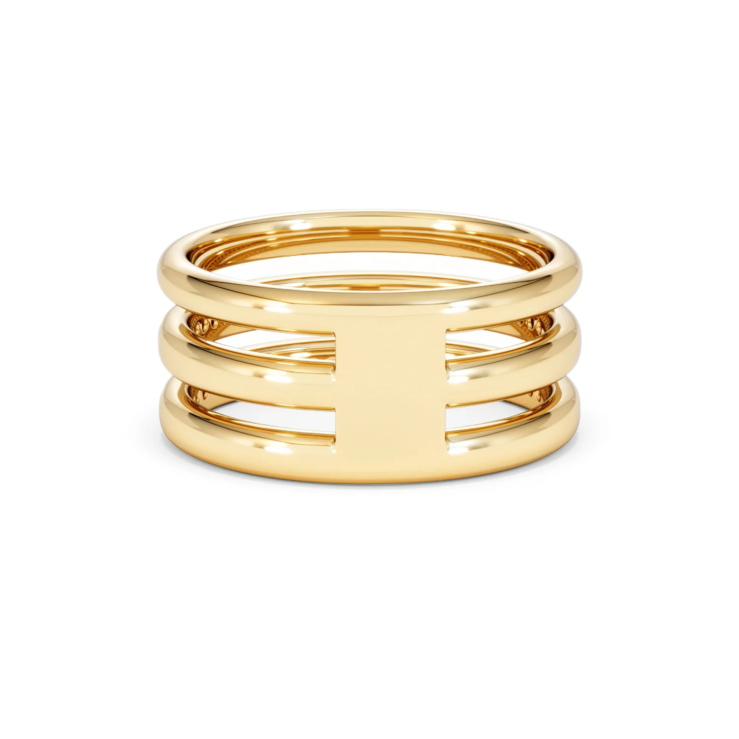Trinity Curve 0.20ct Lab Diamond Stacking Ring in 18K Gold Vermeil - Image 50