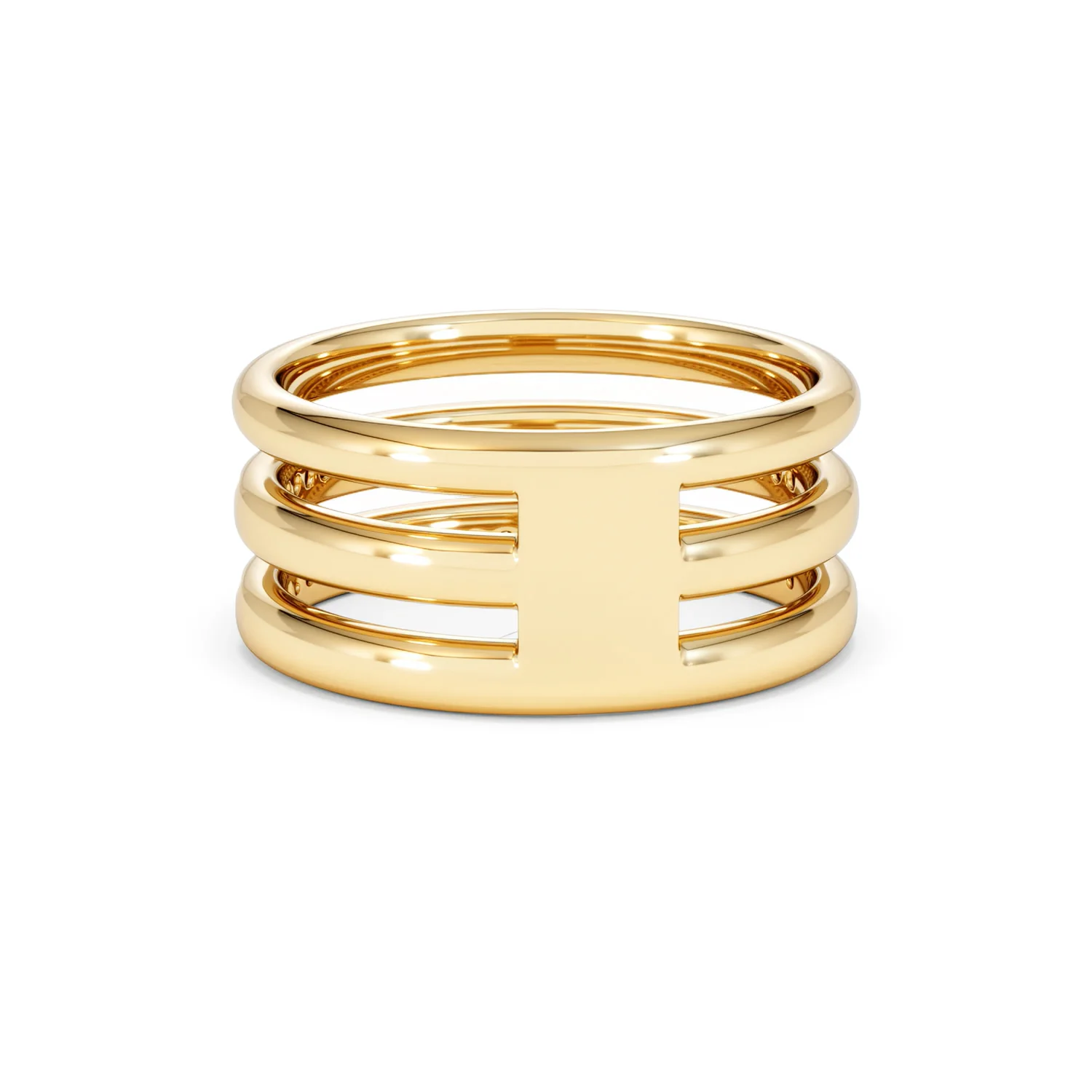 Trinity Curve 0.20ct Lab Diamond Stacking Ring in 18K Gold Vermeil - Image 51