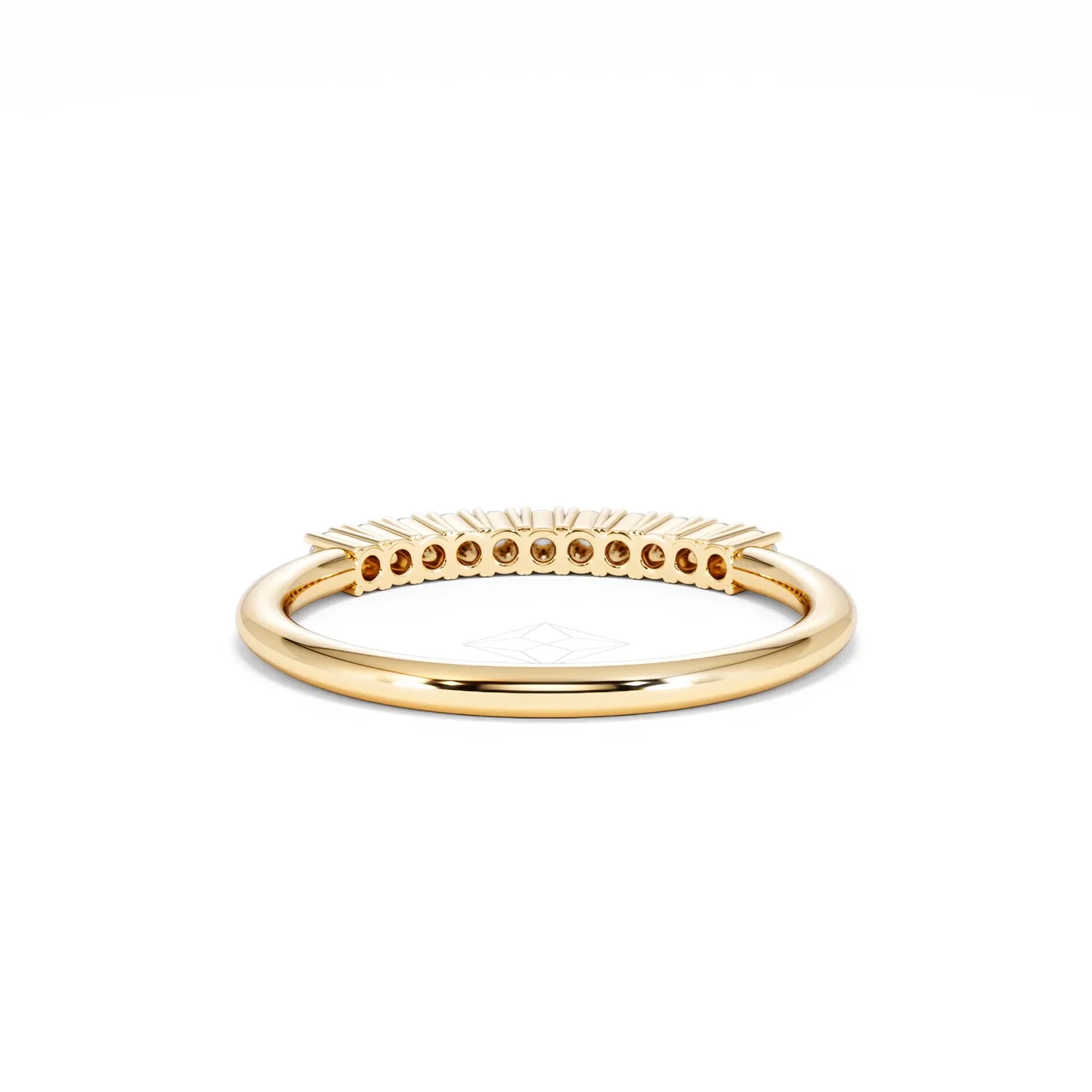 Twilight Lab Diamond 0.15ct H/SI Half Eternity Ring in 18K Gold Vermeil - Image 49