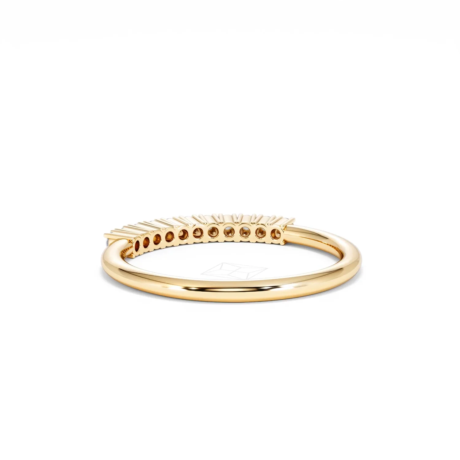 Twilight Lab Diamond 0.15ct H/SI Half Eternity Ring in 18K Gold Vermeil - Image 53