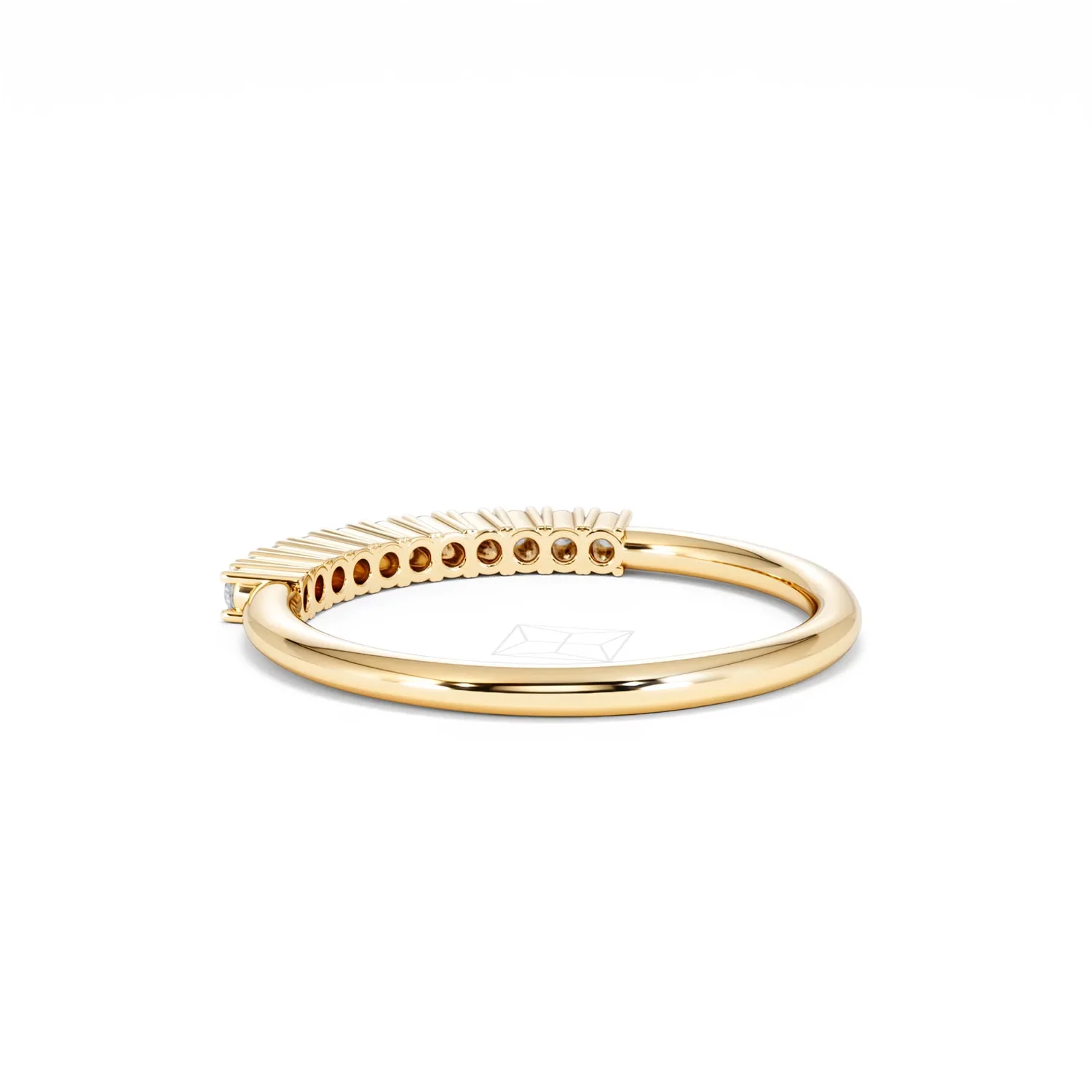 Twilight Lab Diamond 0.15ct H/SI Half Eternity Ring in 18K Gold Vermeil - Image 56
