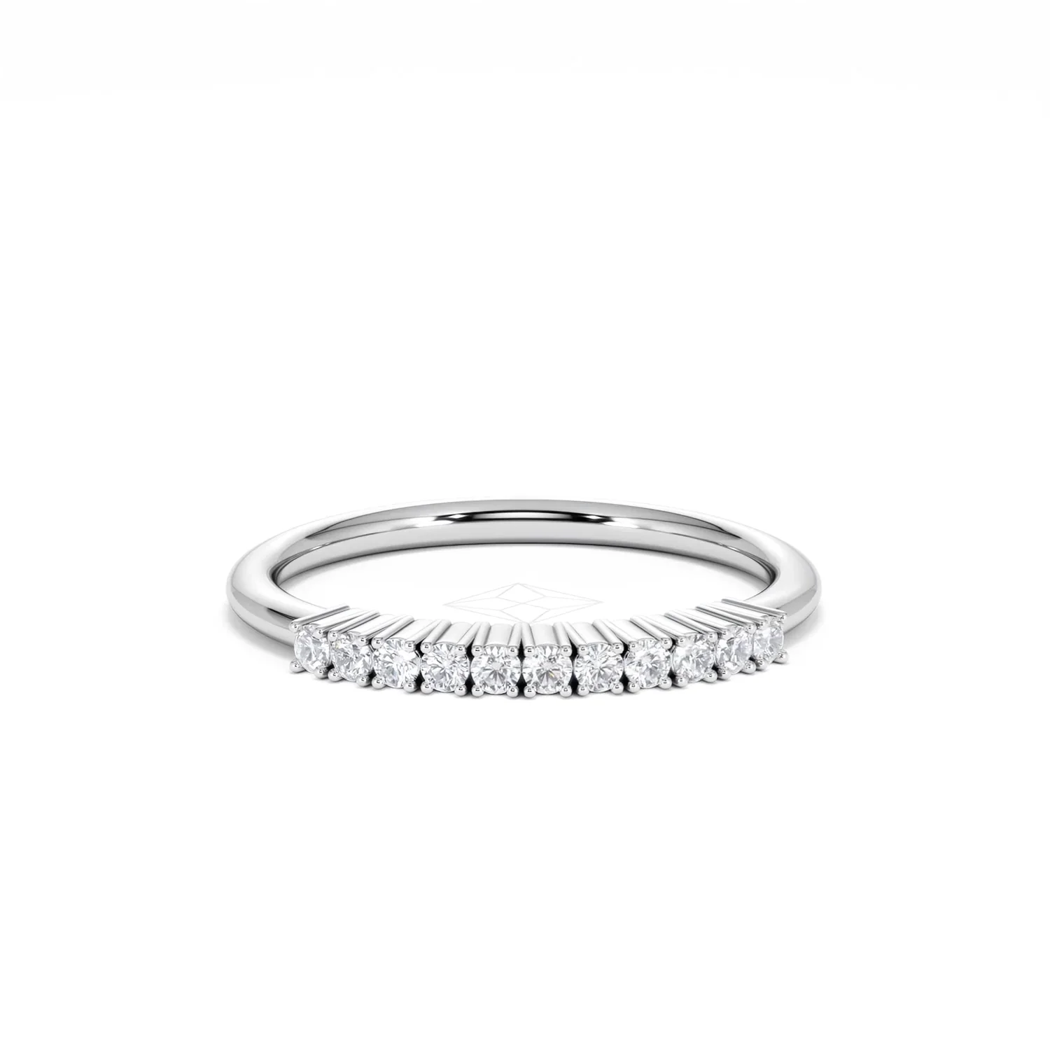Twilight Lab Diamond 0.15ct H/SI Half Eternity Ring in 925 Silver - Image 10