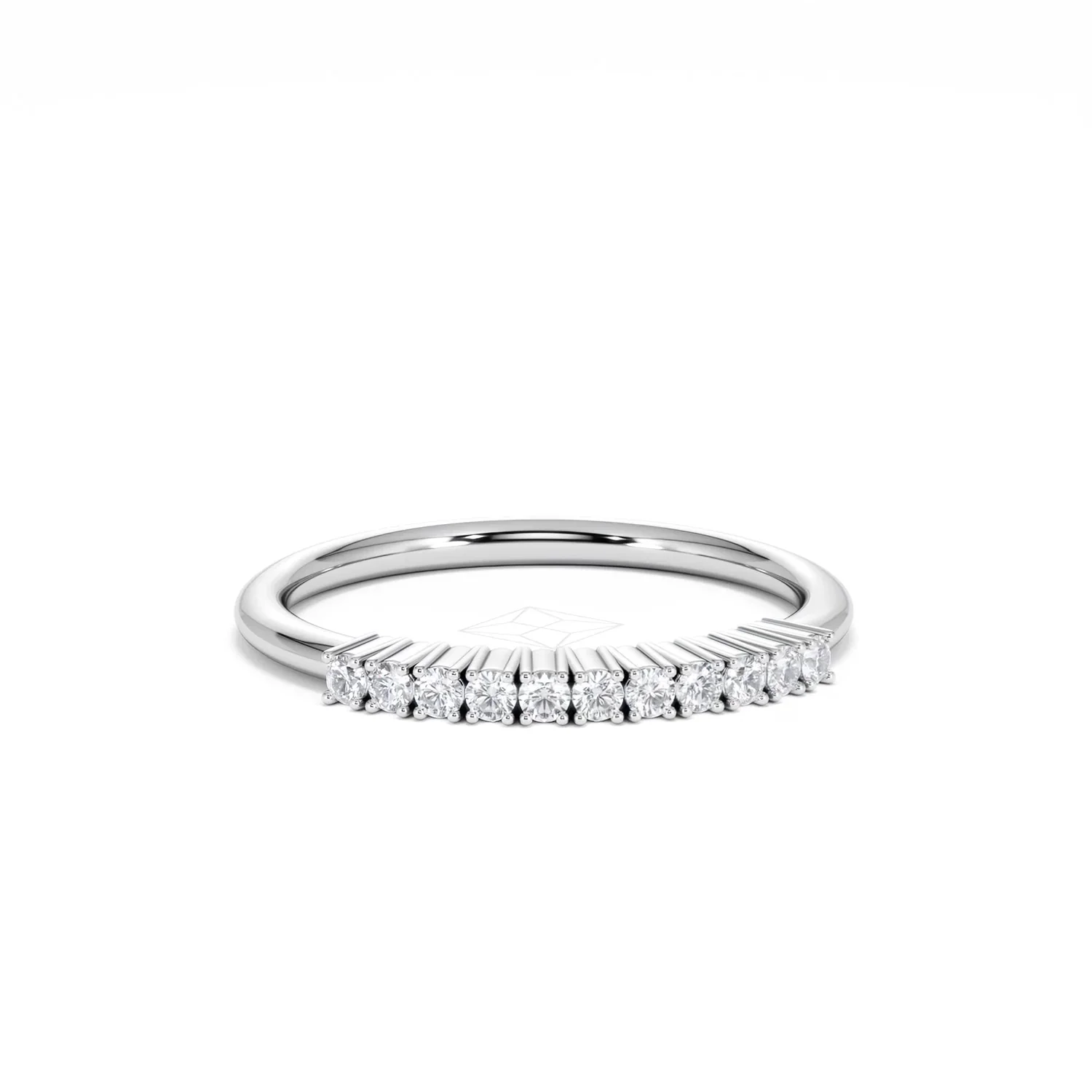 Twilight Lab Diamond 0.15ct H/SI Half Eternity Ring in 925 Silver - Image 11