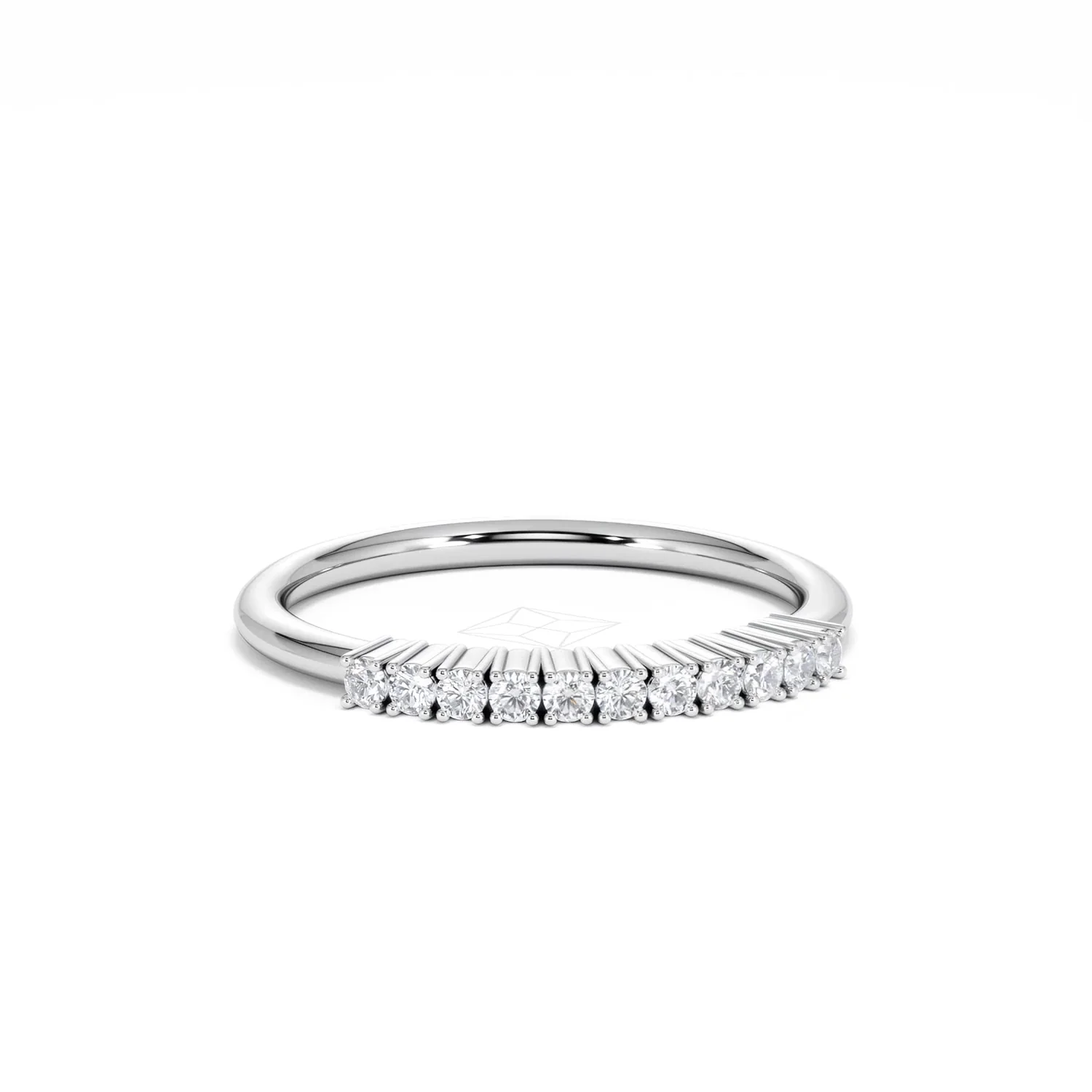 Twilight Lab Diamond 0.15ct H/SI Half Eternity Ring in 925 Silver - Image 12