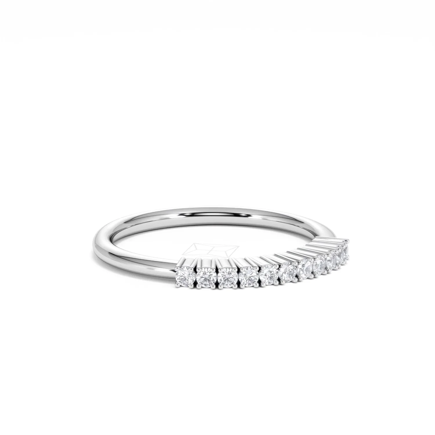 Twilight Lab Diamond 0.15ct H/SI Half Eternity Ring in 925 Silver - Image 16