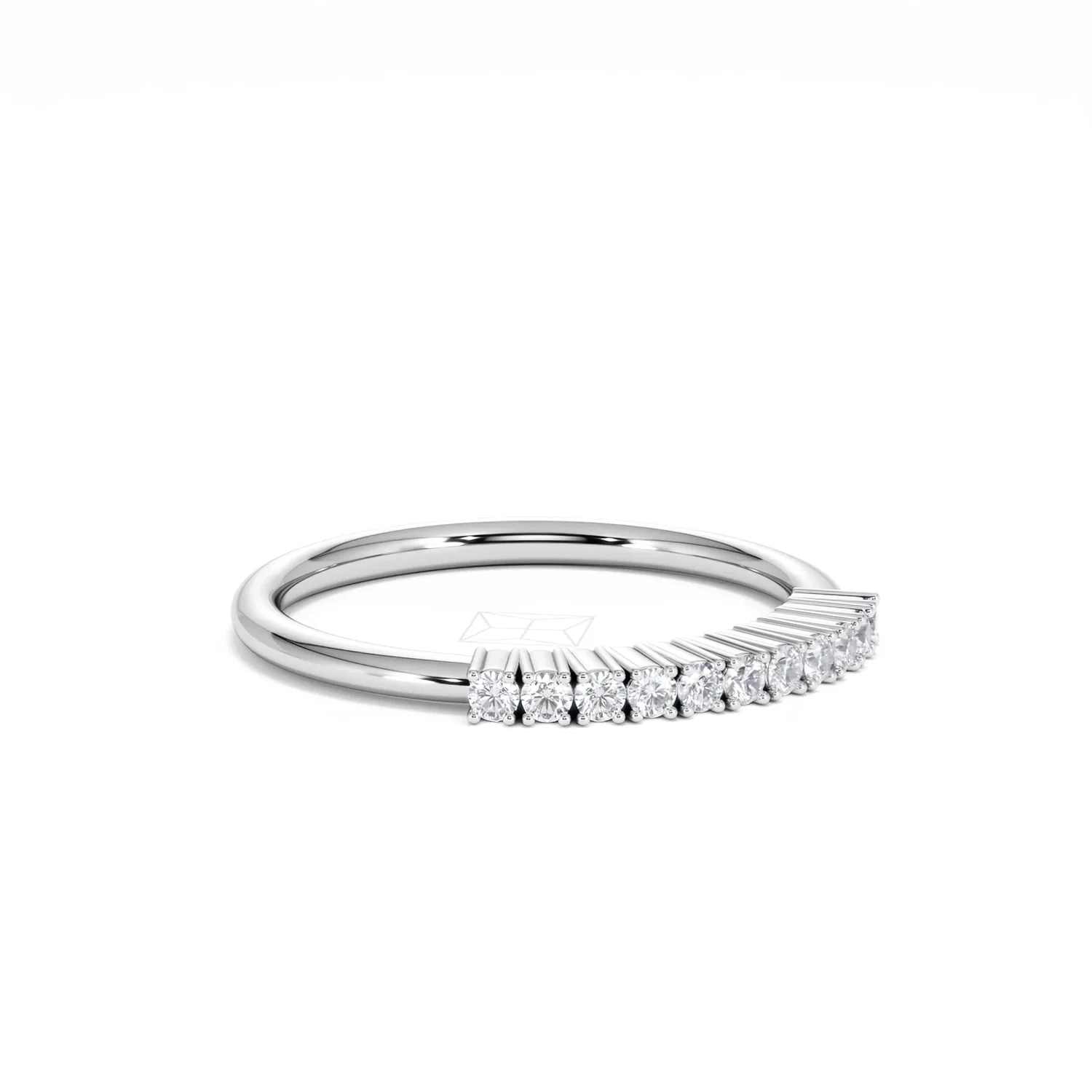 Twilight Lab Diamond 0.15ct H/SI Half Eternity Ring in 925 Silver - Image 17