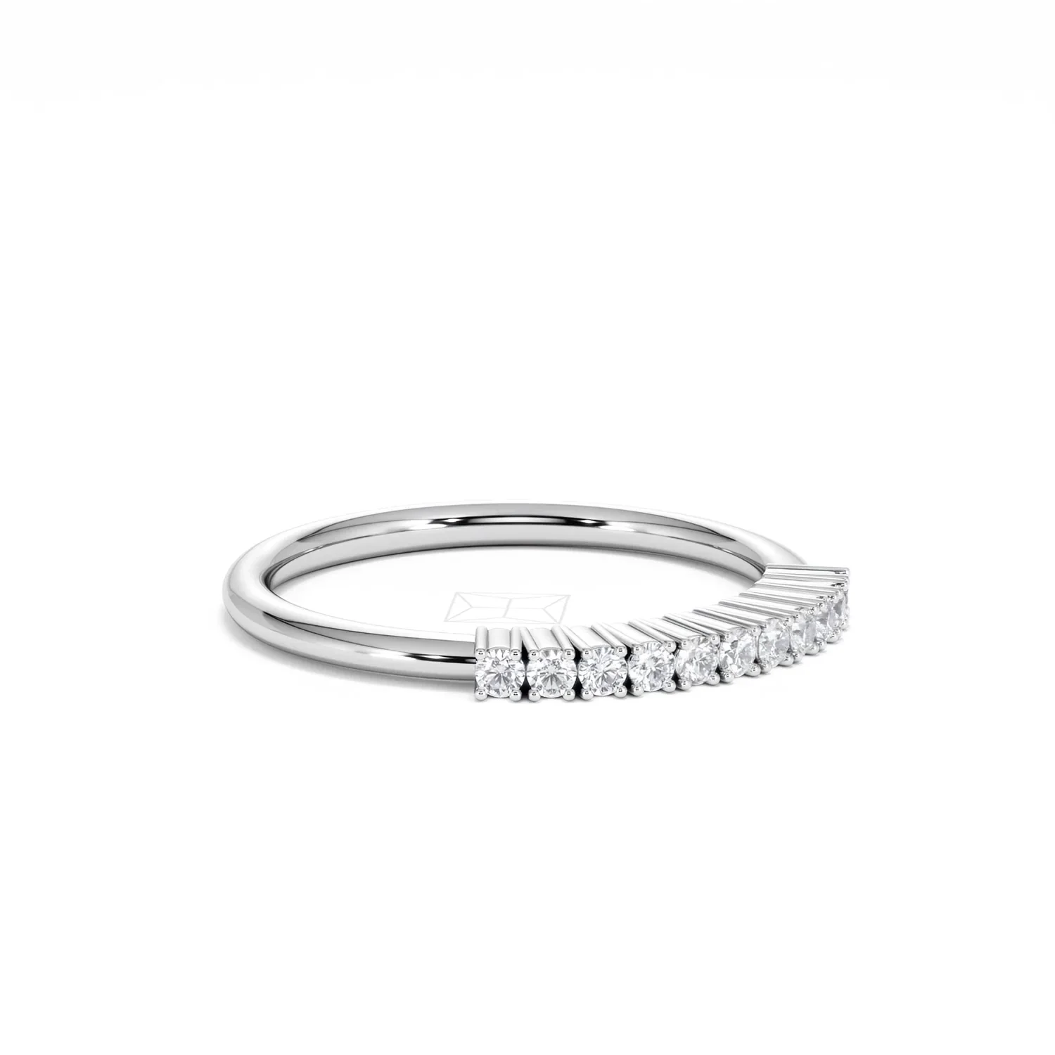 Twilight Lab Diamond 0.15ct H/SI Half Eternity Ring in 925 Silver - Image 18