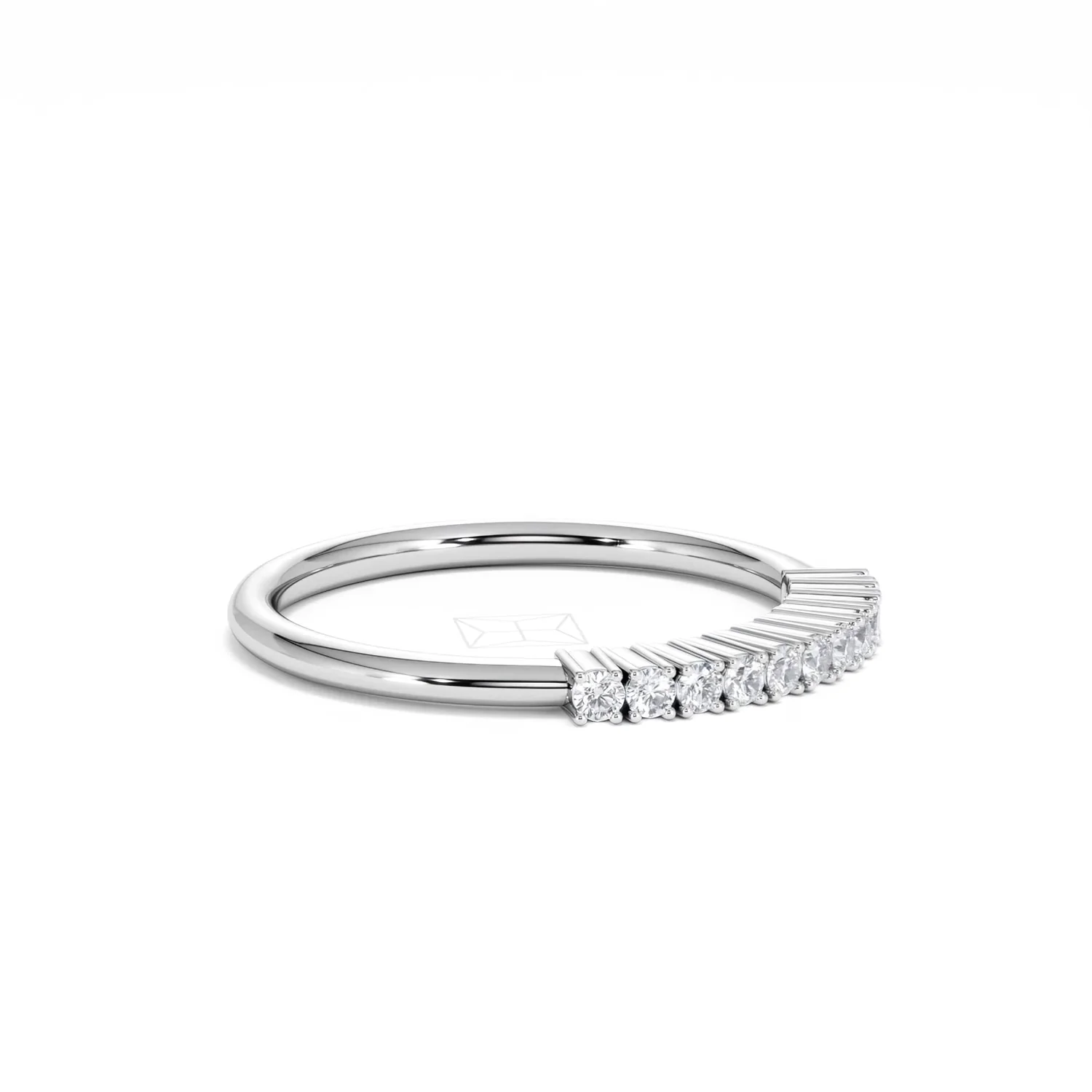 Twilight Lab Diamond 0.15ct H/SI Half Eternity Ring in 925 Silver - Image 21
