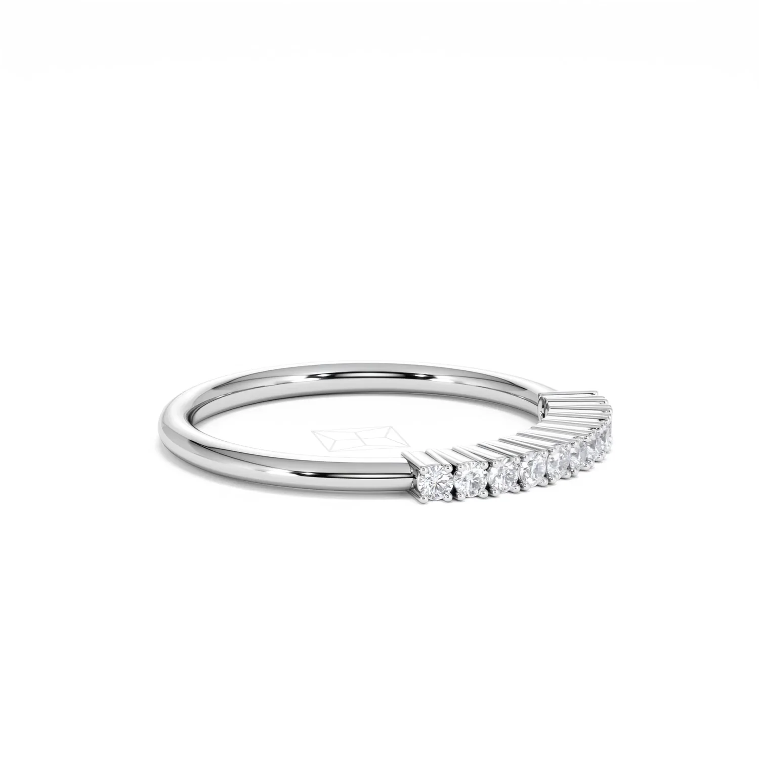 Twilight Lab Diamond 0.15ct H/SI Half Eternity Ring in 925 Silver - Image 22