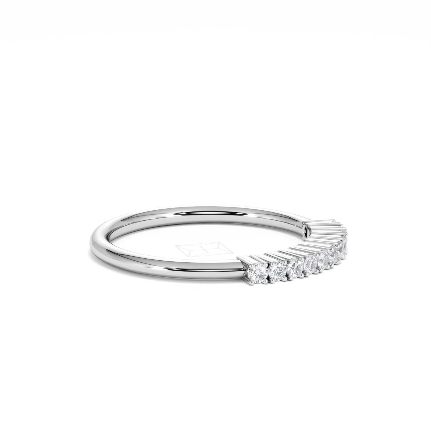Twilight Lab Diamond 0.15ct H/SI Half Eternity Ring in 925 Silver - Image 23
