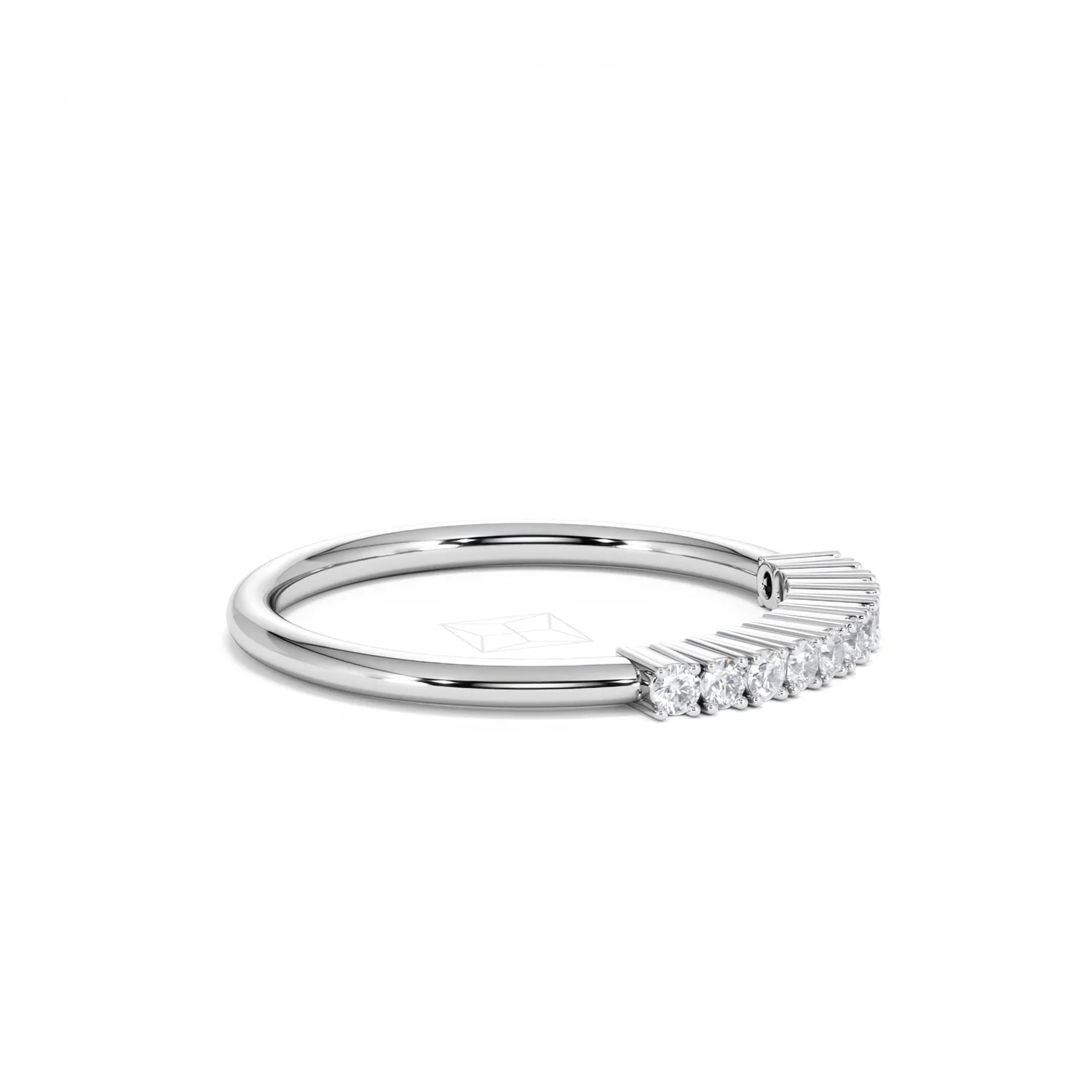 Twilight Lab Diamond 0.15ct H/SI Half Eternity Ring in 925 Silver - Image 24