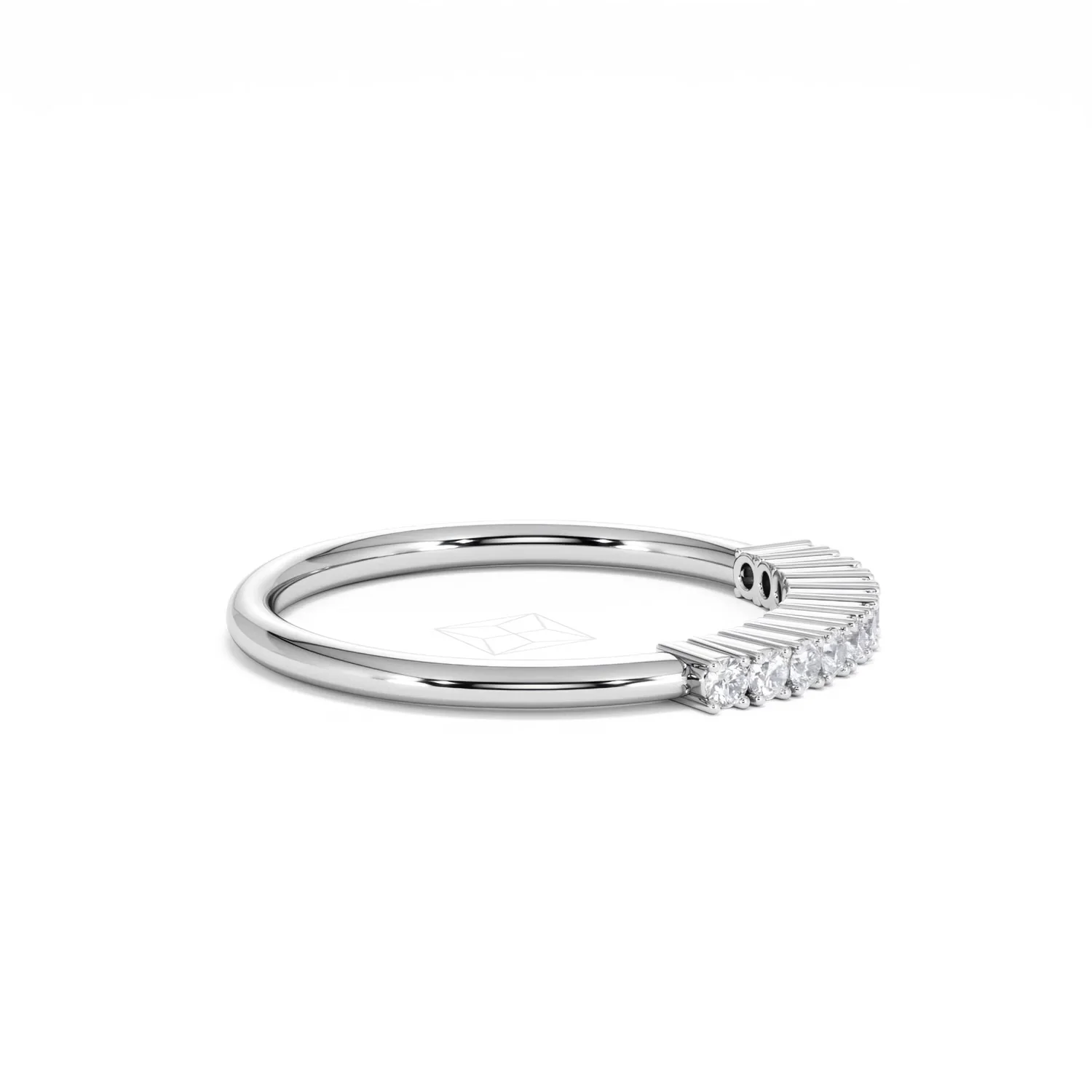 Twilight Lab Diamond 0.15ct H/SI Half Eternity Ring in 925 Silver - Image 26