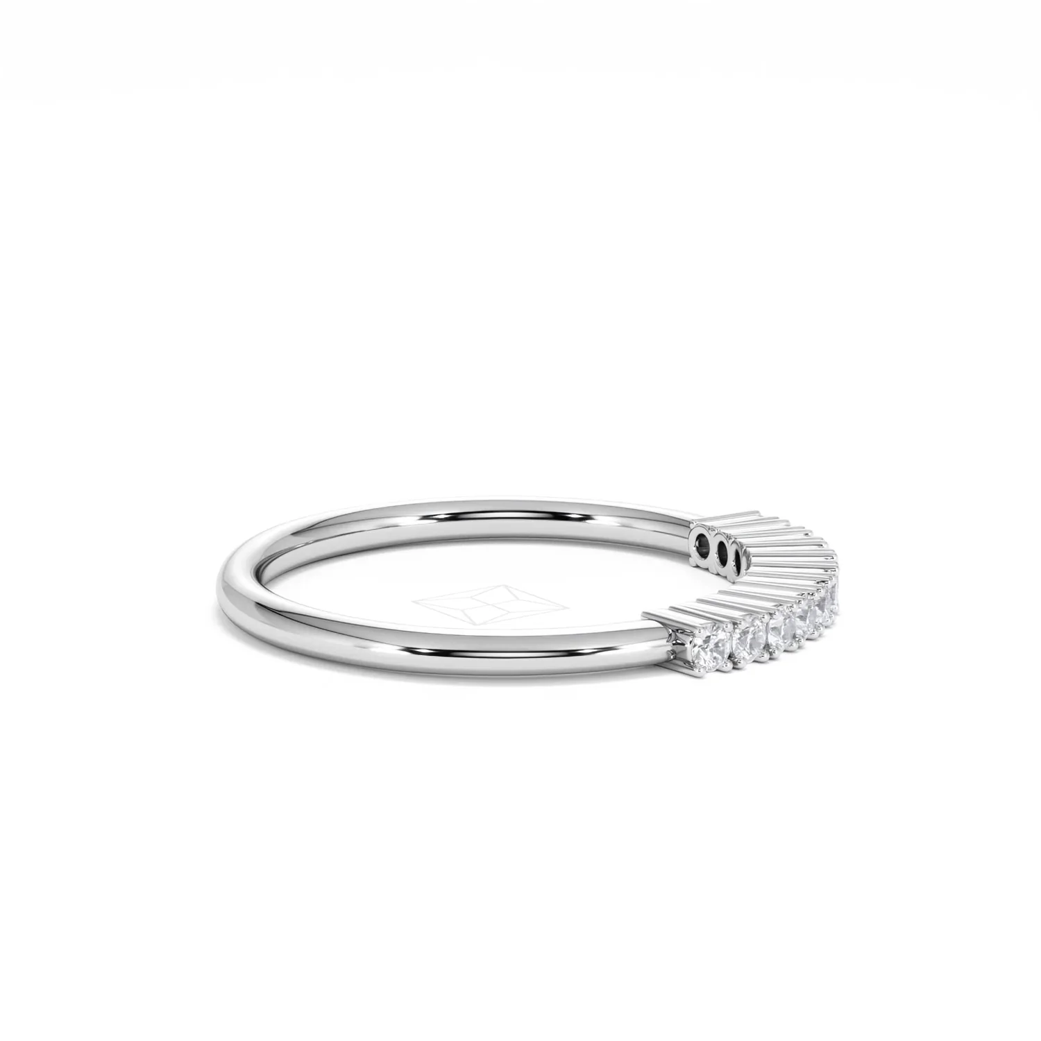 Twilight Lab Diamond 0.15ct H/SI Half Eternity Ring in 925 Silver - Image 27