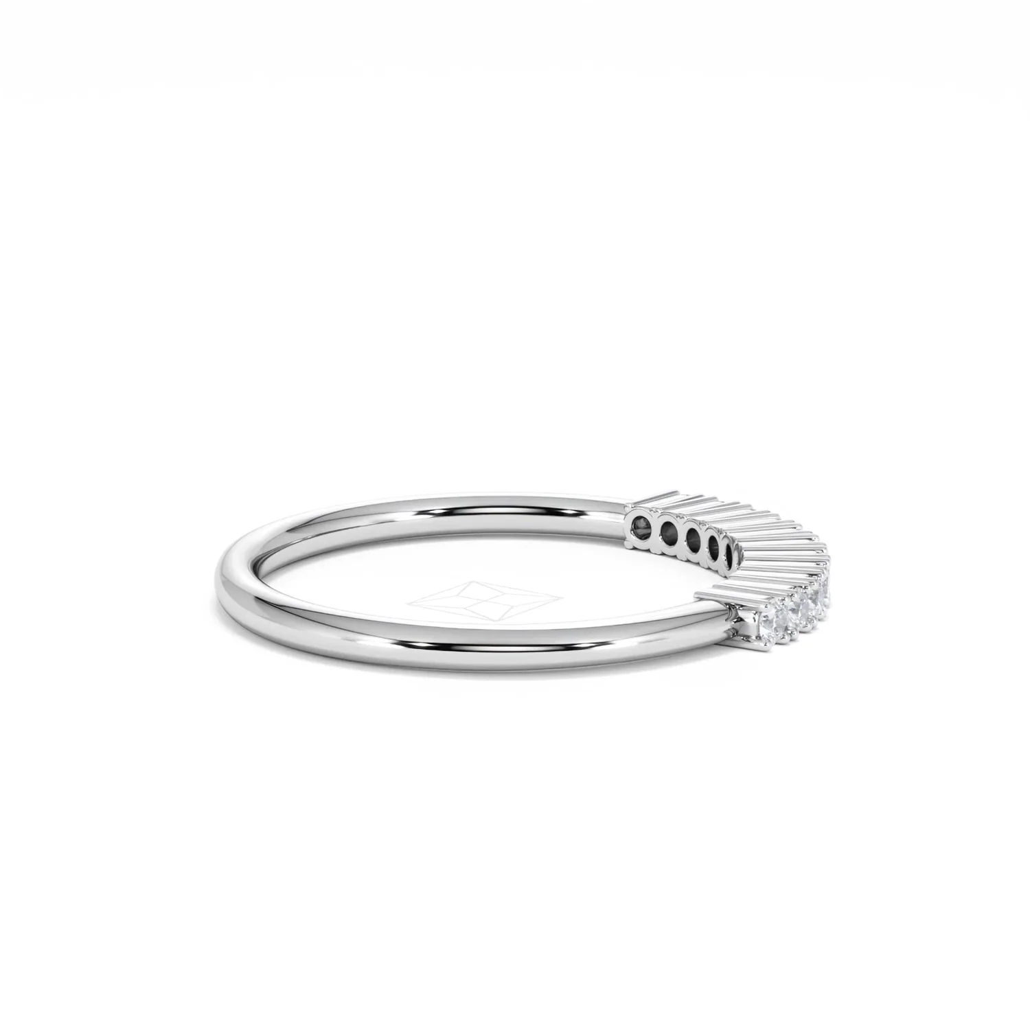 Twilight Lab Diamond 0.15ct H/SI Half Eternity Ring in 925 Silver - Image 31