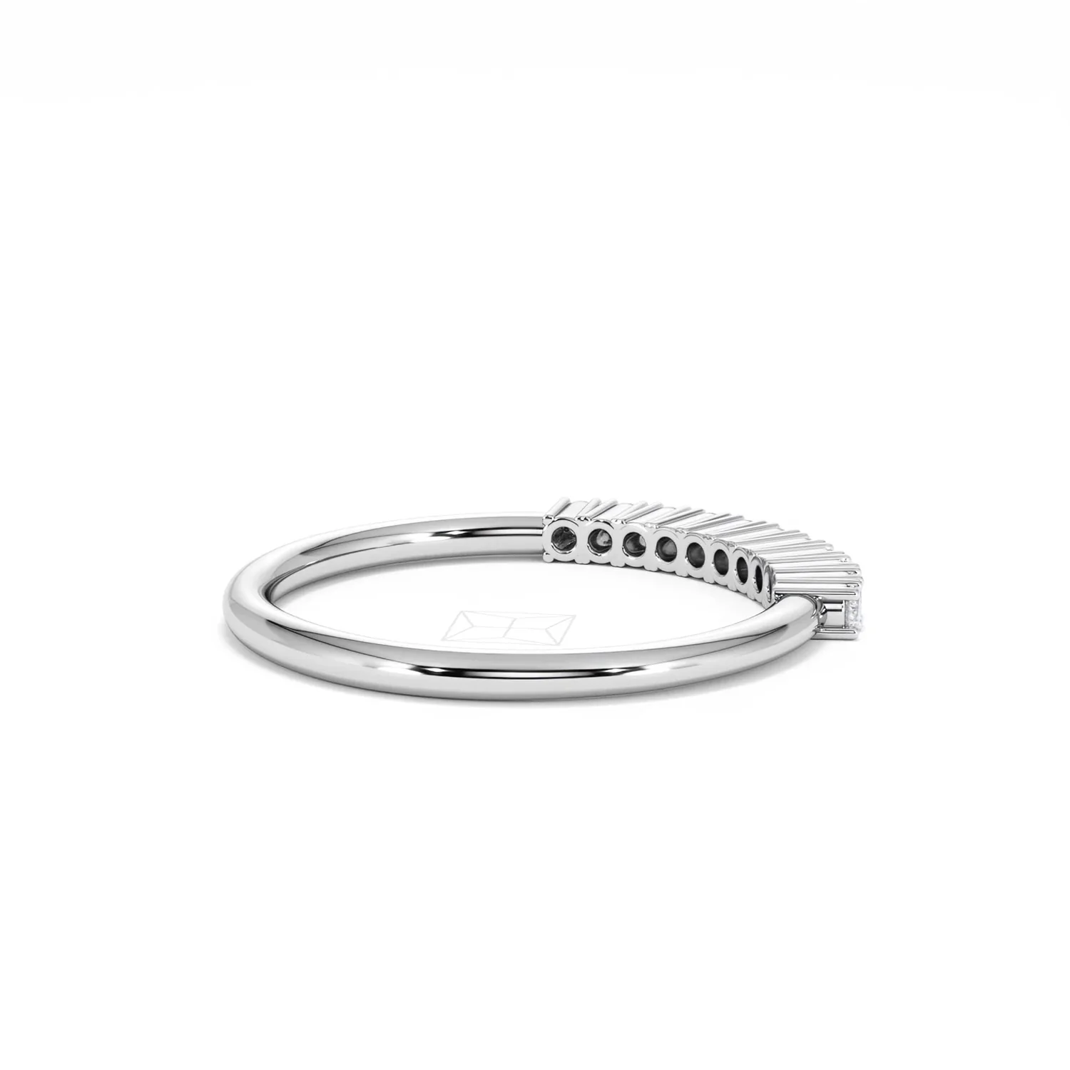 Twilight Lab Diamond 0.15ct H/SI Half Eternity Ring in 925 Silver - Image 37
