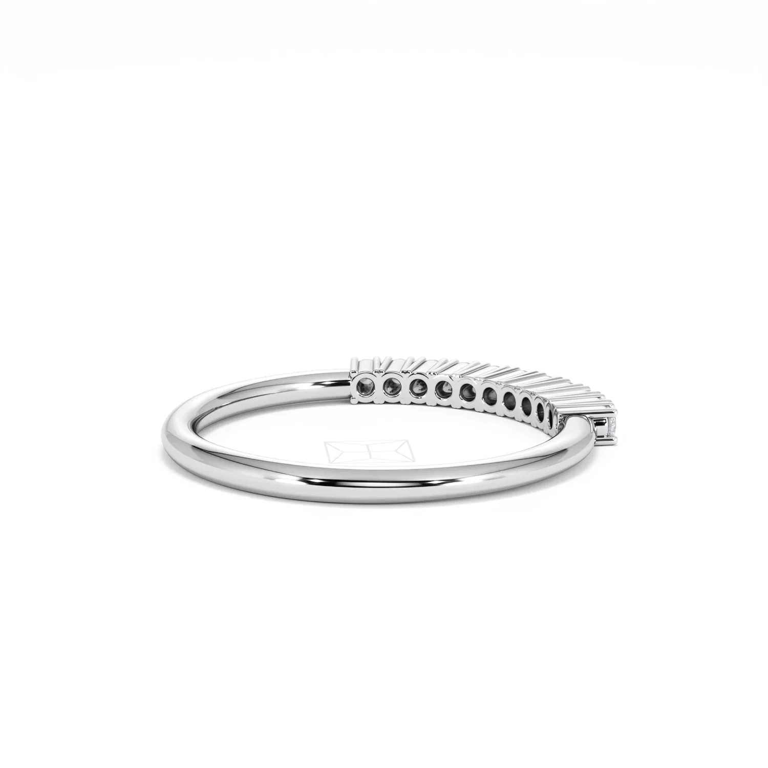Twilight Lab Diamond 0.15ct H/SI Half Eternity Ring in 925 Silver - Image 40